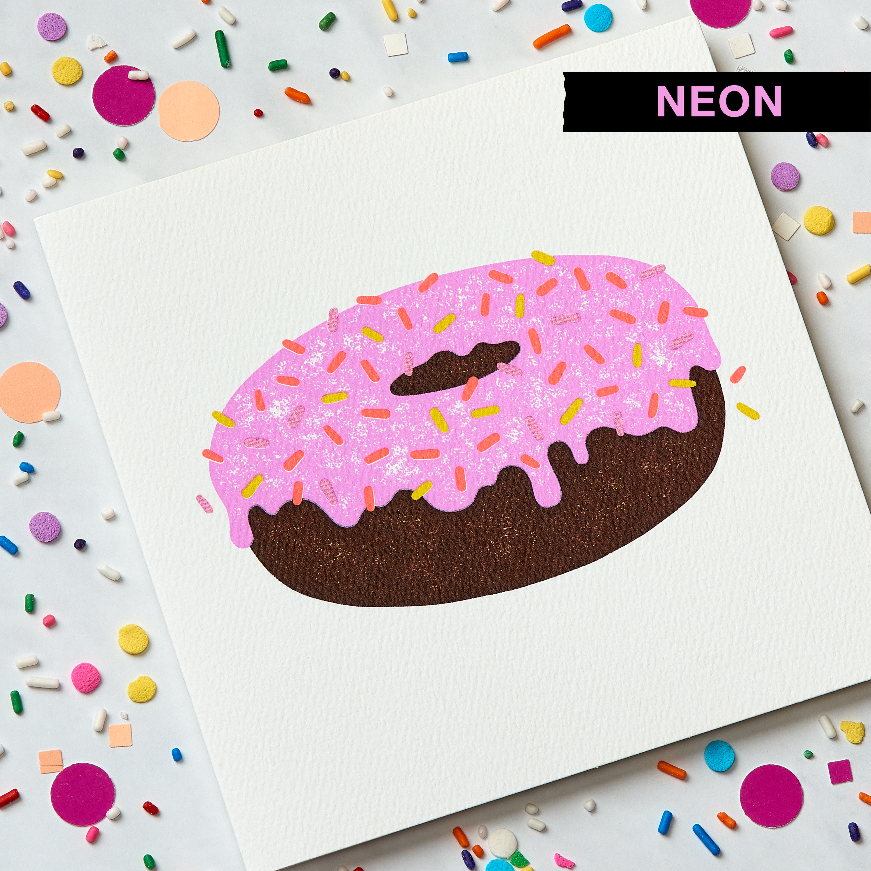 Doughnut Blank Card - Birthday, Friendship, Thinking of You image