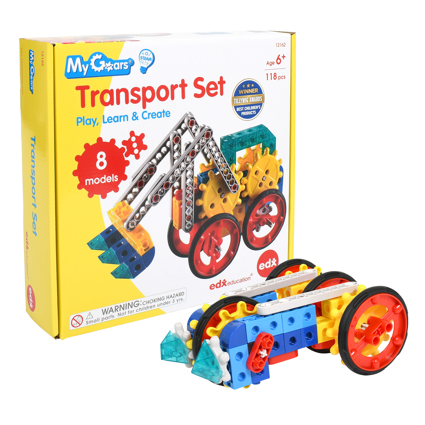 edxeducation My Gears - Transport Set - 118-Piece Model Set