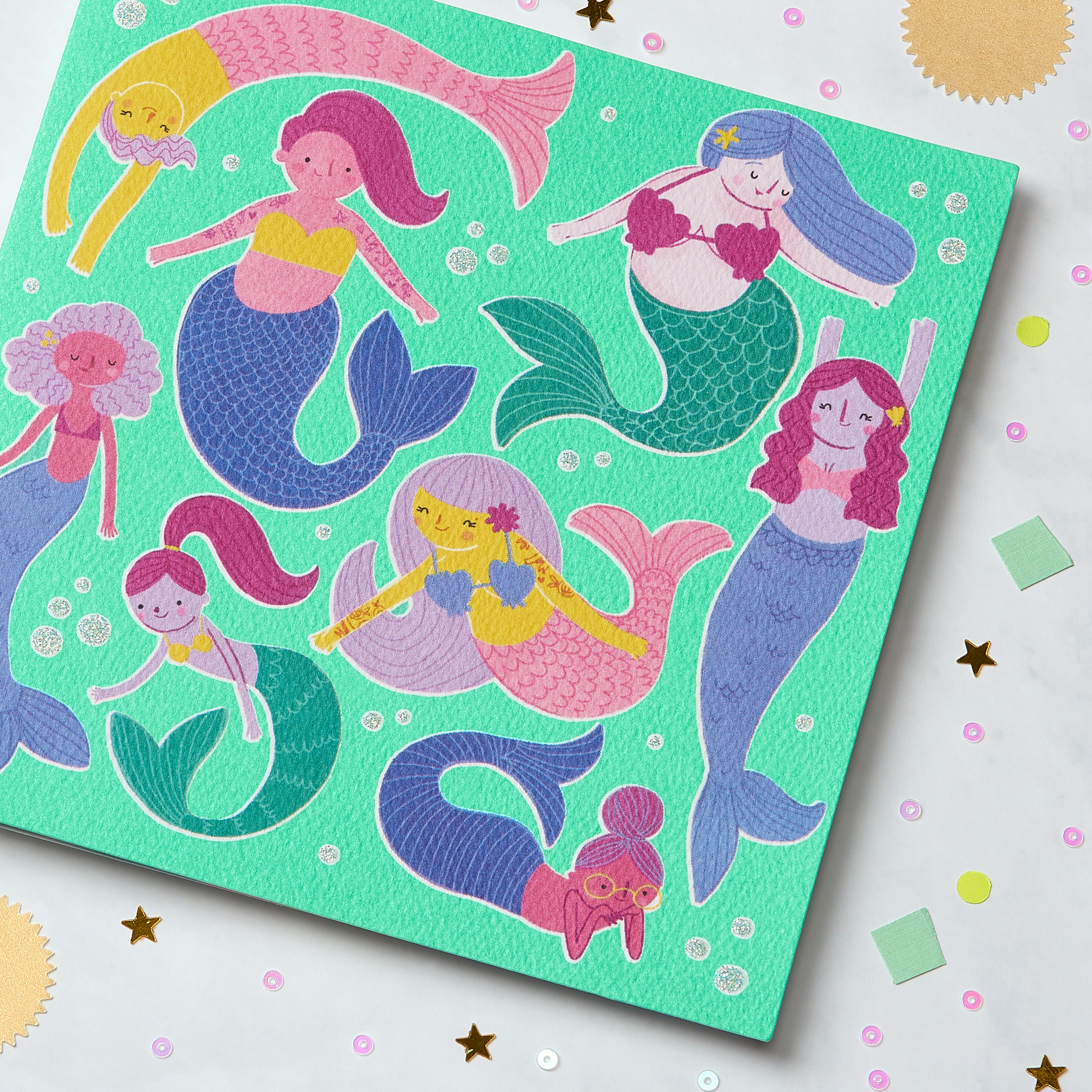 Mermaids Blank Greeting Card - Friendship, Thinking of You image