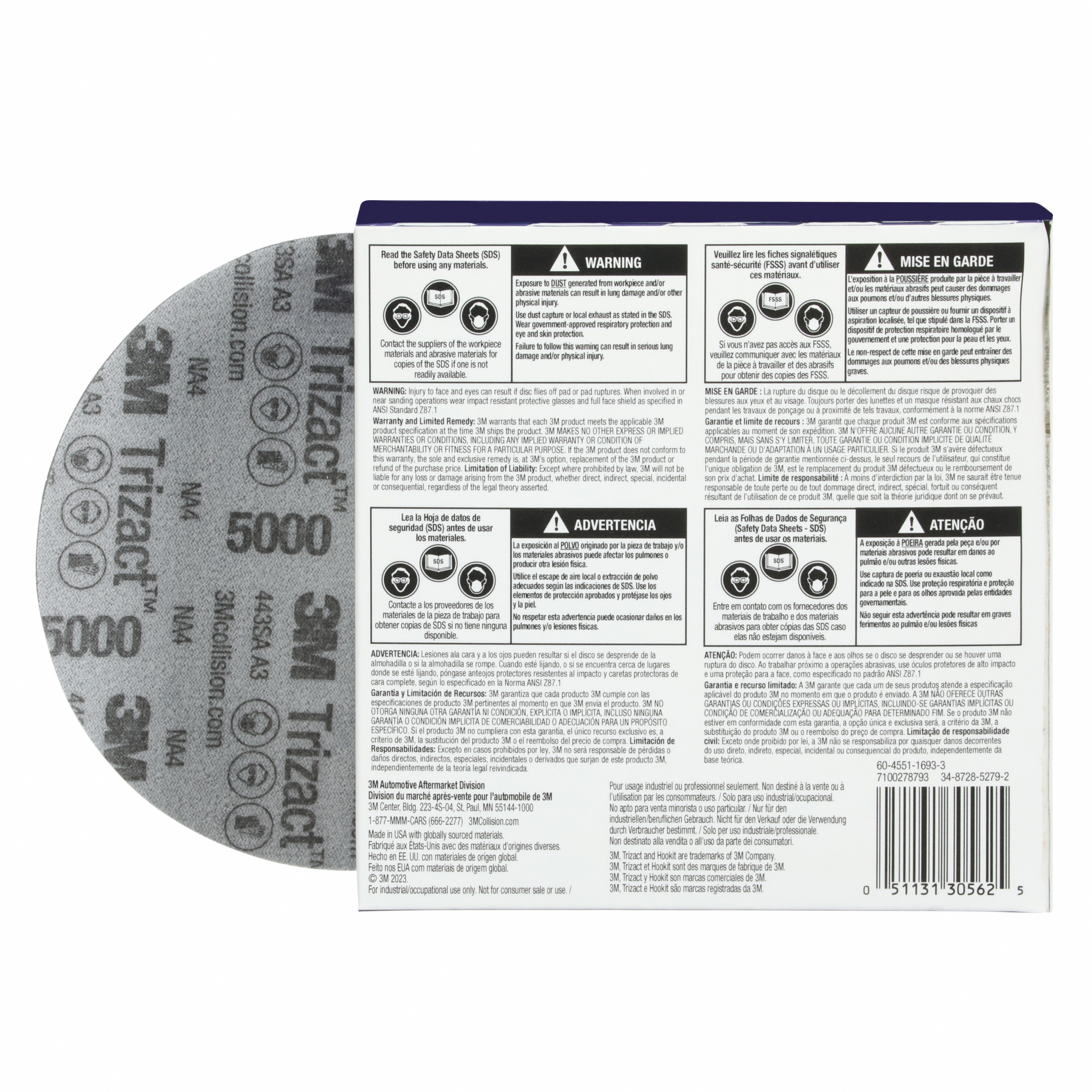 SKU 7000120107 | 3M™ Trizact™ Hookit™ Foam Abrasive Disc 30562