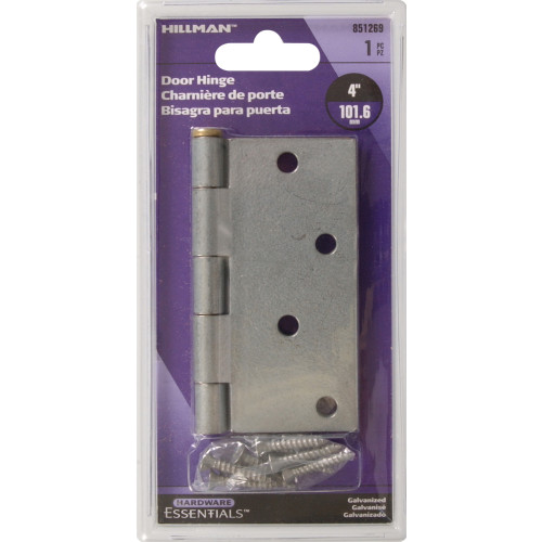 Hardware Essentials General Purpose Hinge with Fixed Pin Galvanized (4")