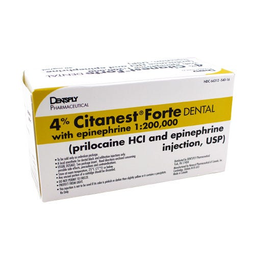 4% Citanest® Forte 1:200,000 Dental Cartridge - 50/Box