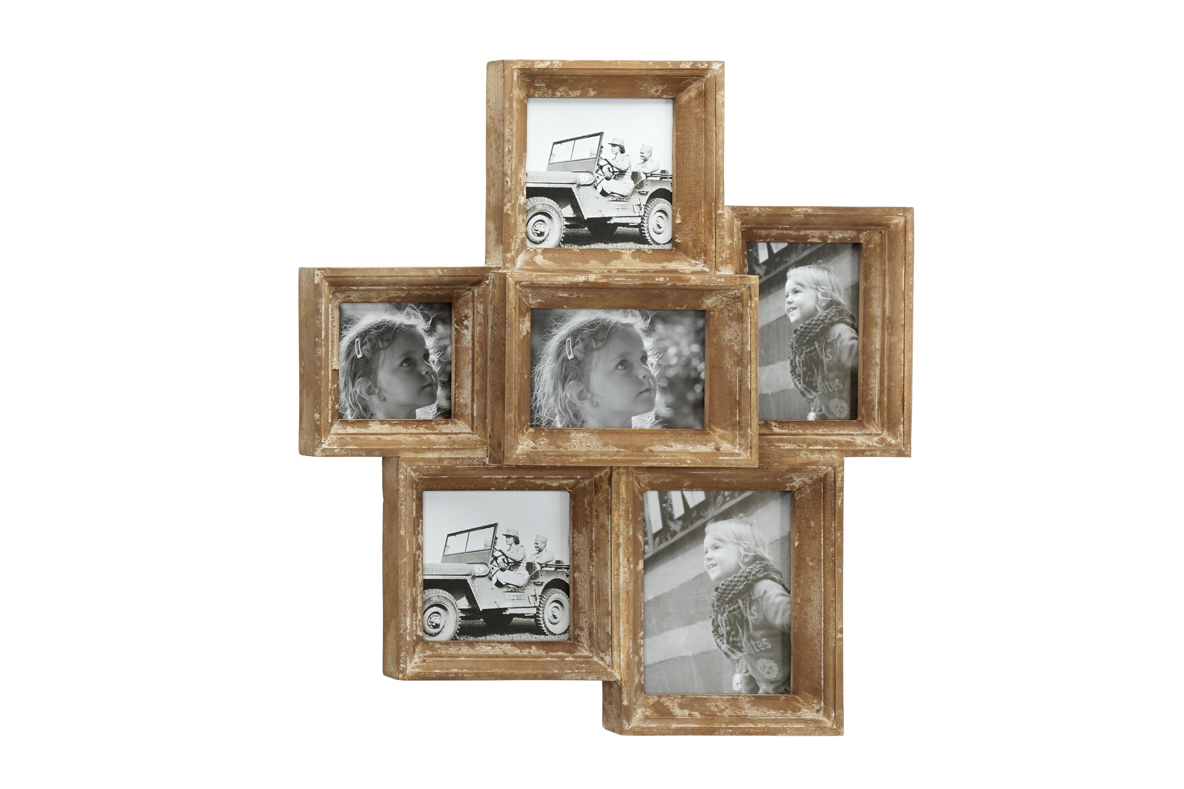Brown Wood Wall Photo Frame 15\" x 1\" x 25\"(pack 2)