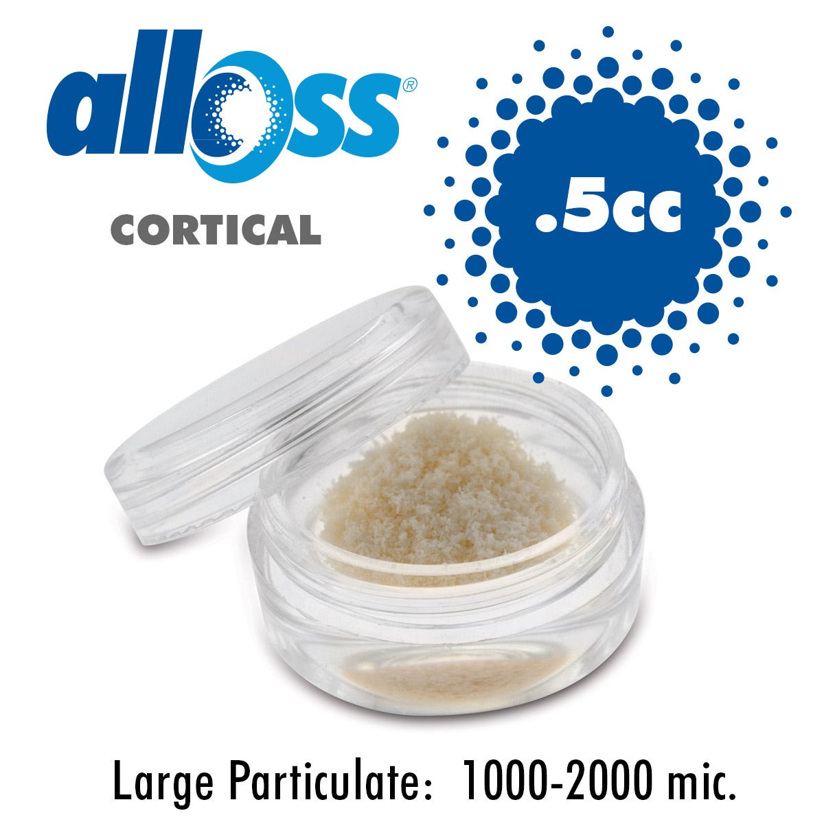 alloOss® Large Particle Cortical Particulate  1000-2000um (.5cc)