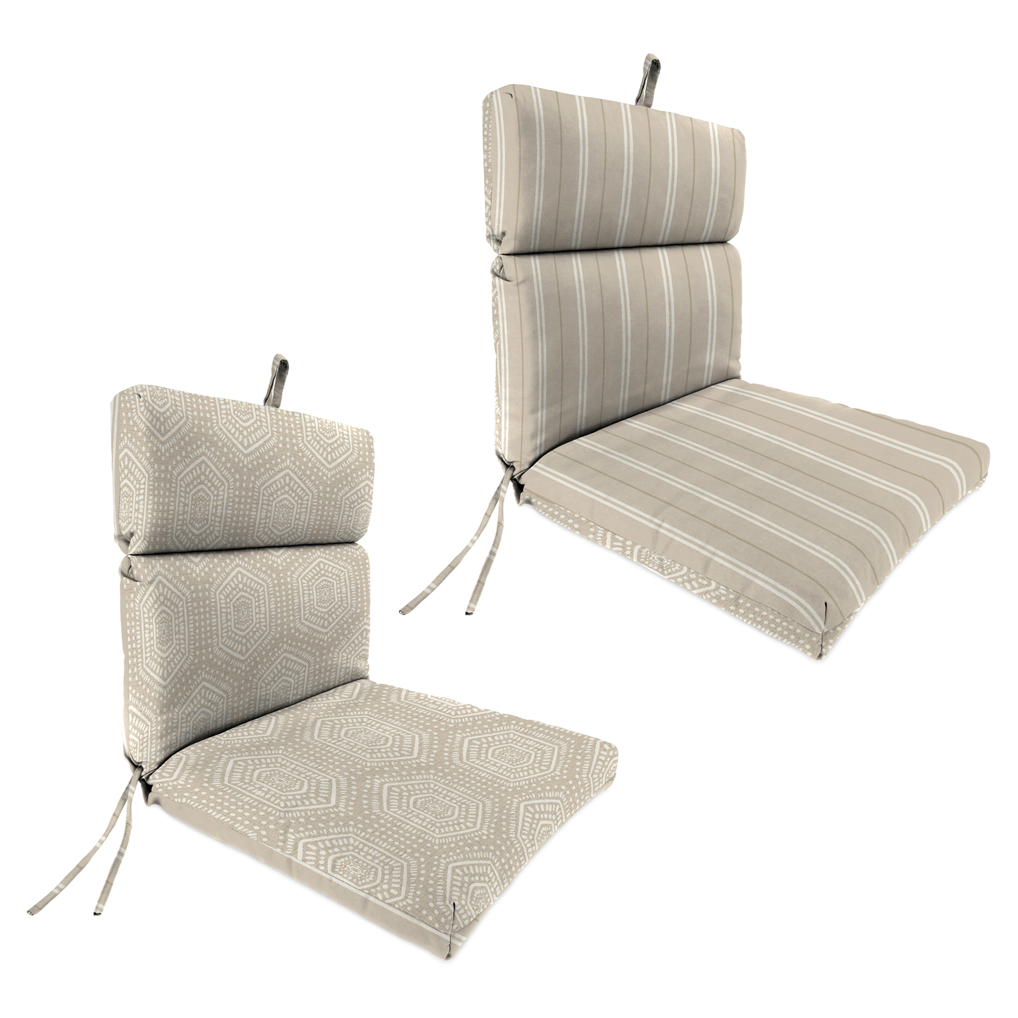 New Outdoor Dining Lounge Chair Cushion with Ties and Loop 22" x 44", UV Treated - Picture 14 of 24