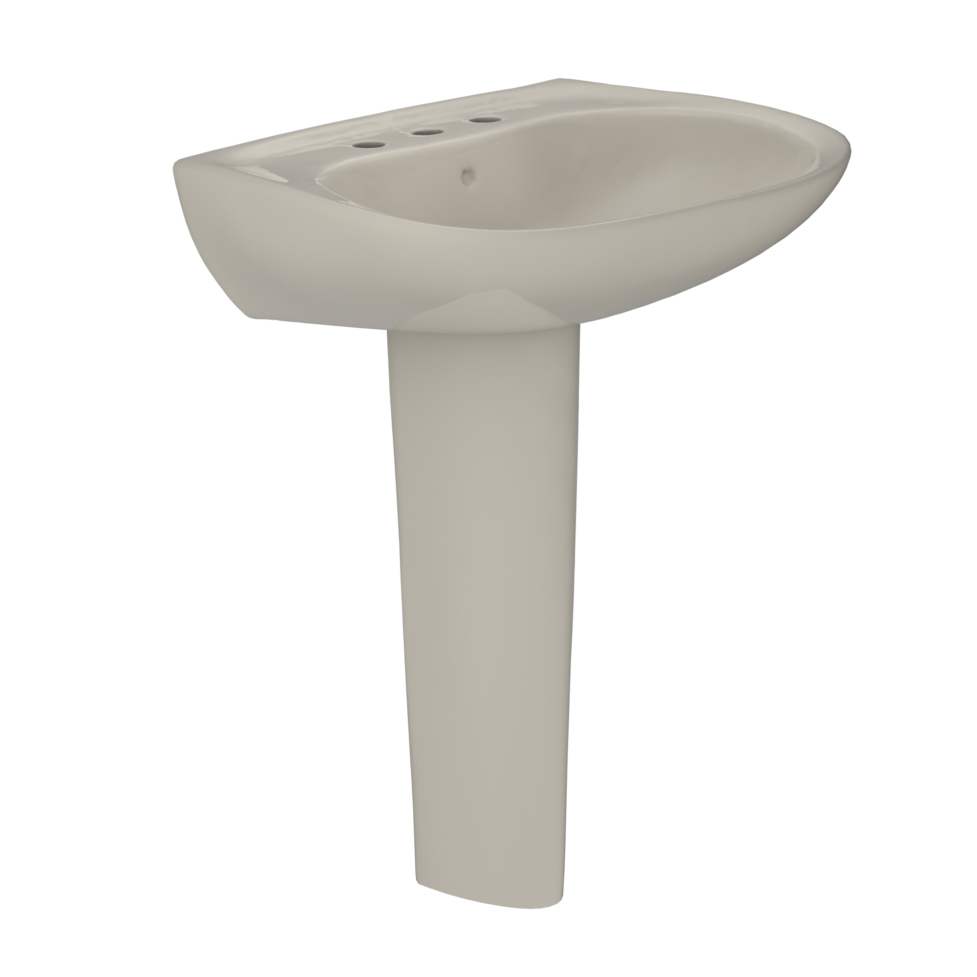 TOTO Prominence Oval Basin Pedestal Bathroom Sink with CeFiONtect for 8 inch Center Faucets, Bone, Vitreous China, LPT242.8G#03