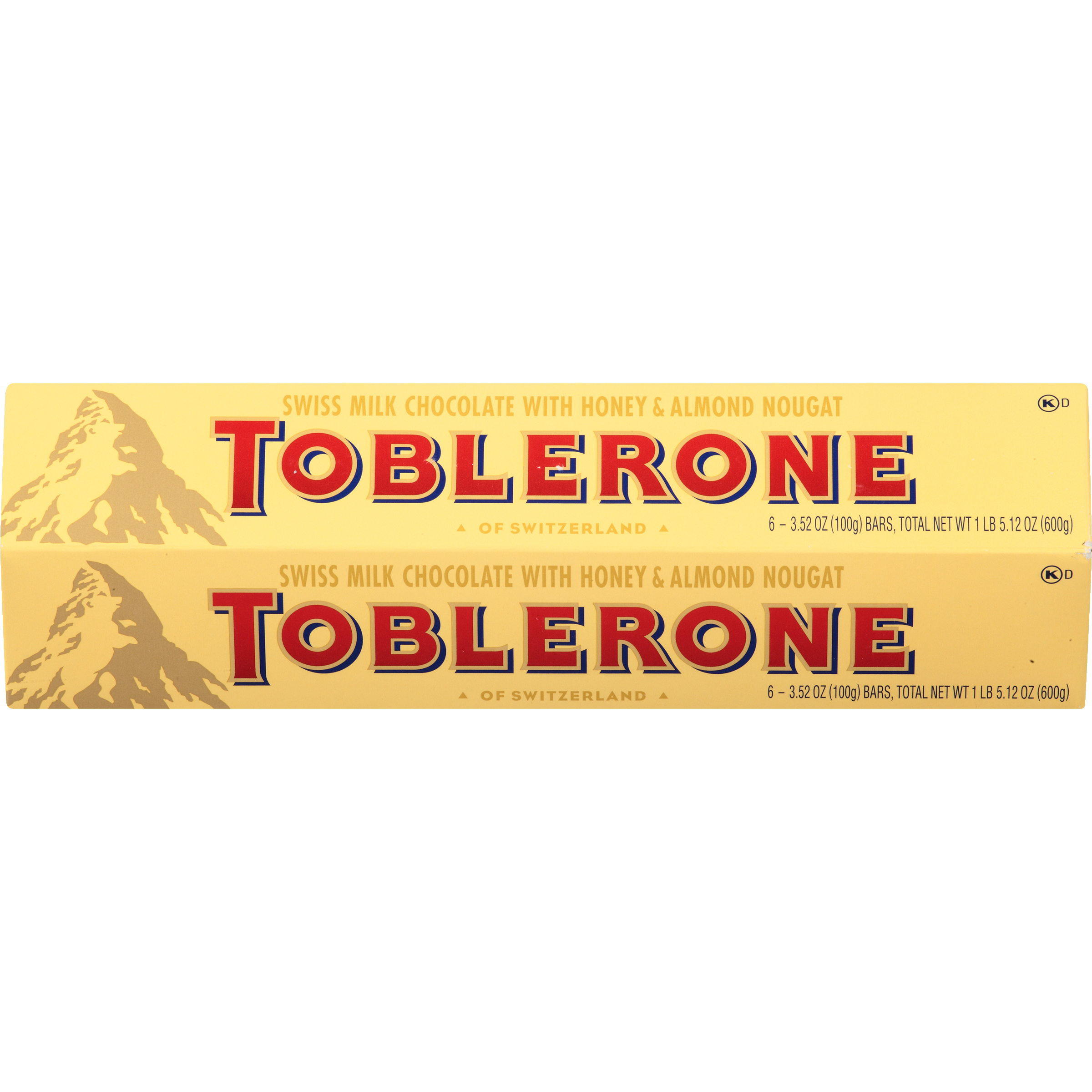 Toblerone Swiss Milk Chocolate Candy Bars with Honey and Almond Nougat, 6 - 3.52 oz Bars-6