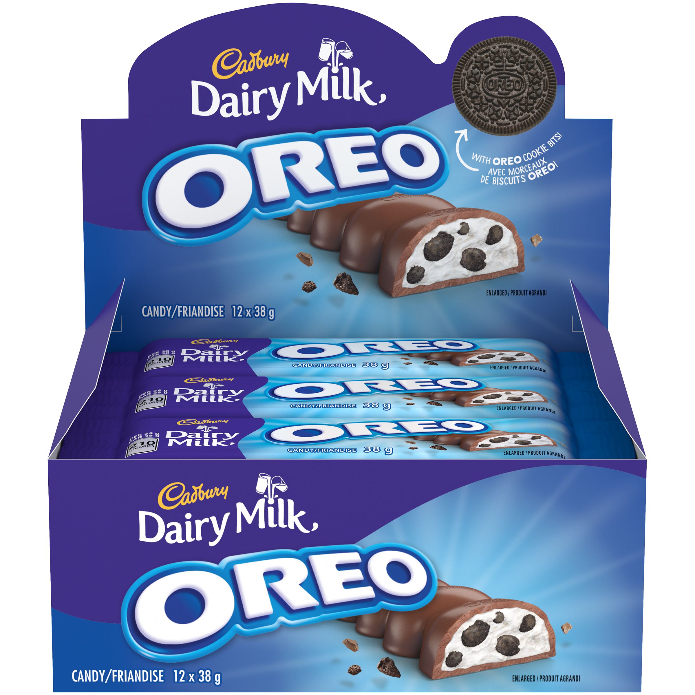 Cadbury Dairy Milk OREO, 12 tablettes de 38 g-1