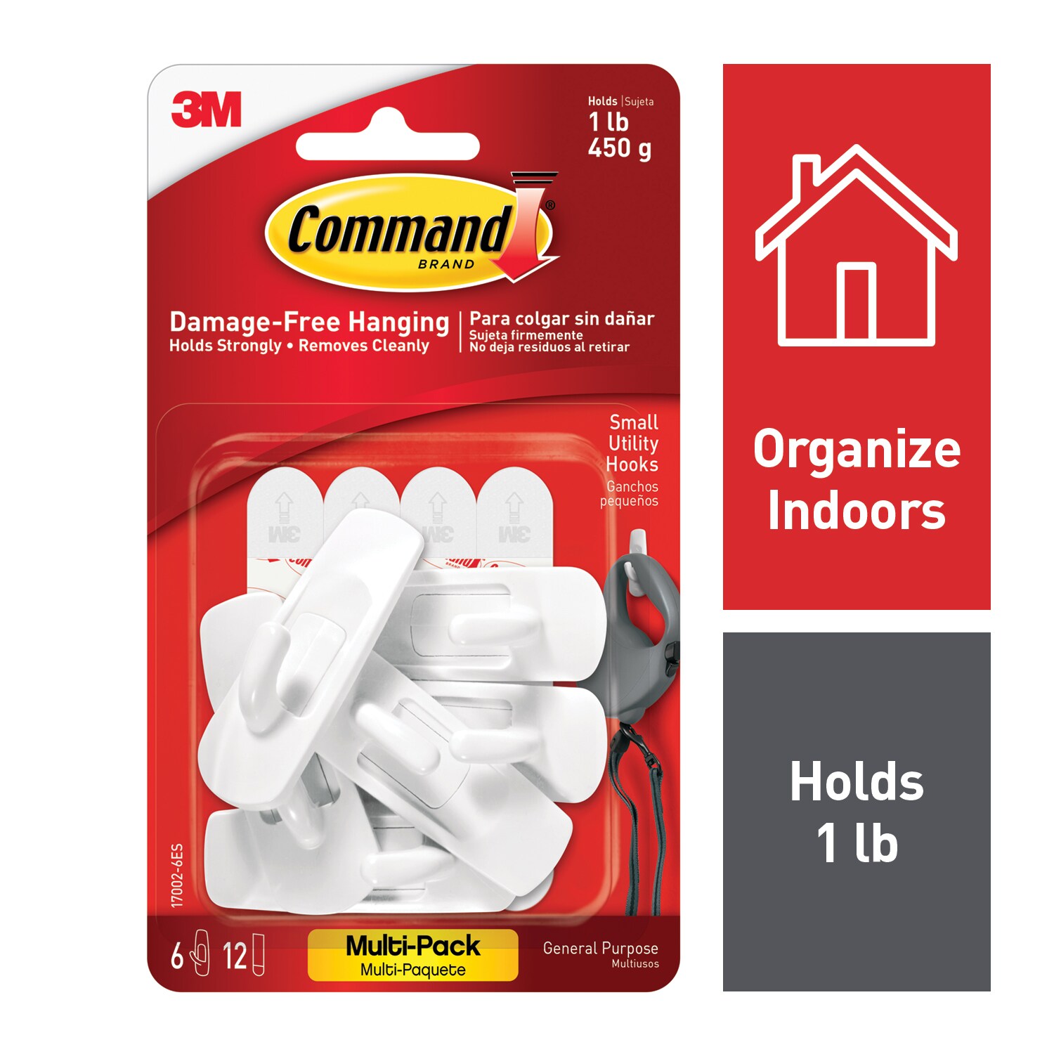 SKU 7100089521 | Command™ Small Utility Hook Value Pack 17002-6ES