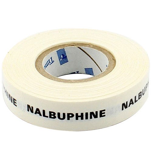 Nalbuphine Labels (Drug Name Only), White, Perforated Tape Style - 500/Roll