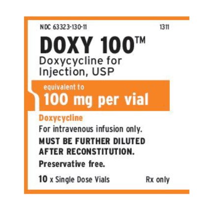 DOXY 100™ Doxycycline 100mg, 20ml SDV, 10/Box