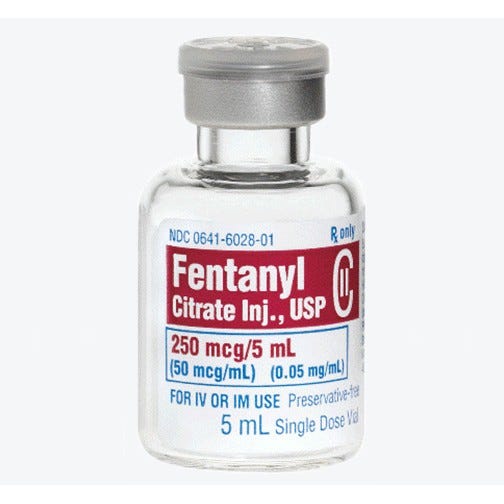 Fentanyl .05mg/ml 5ml VL  CII- 25/Box