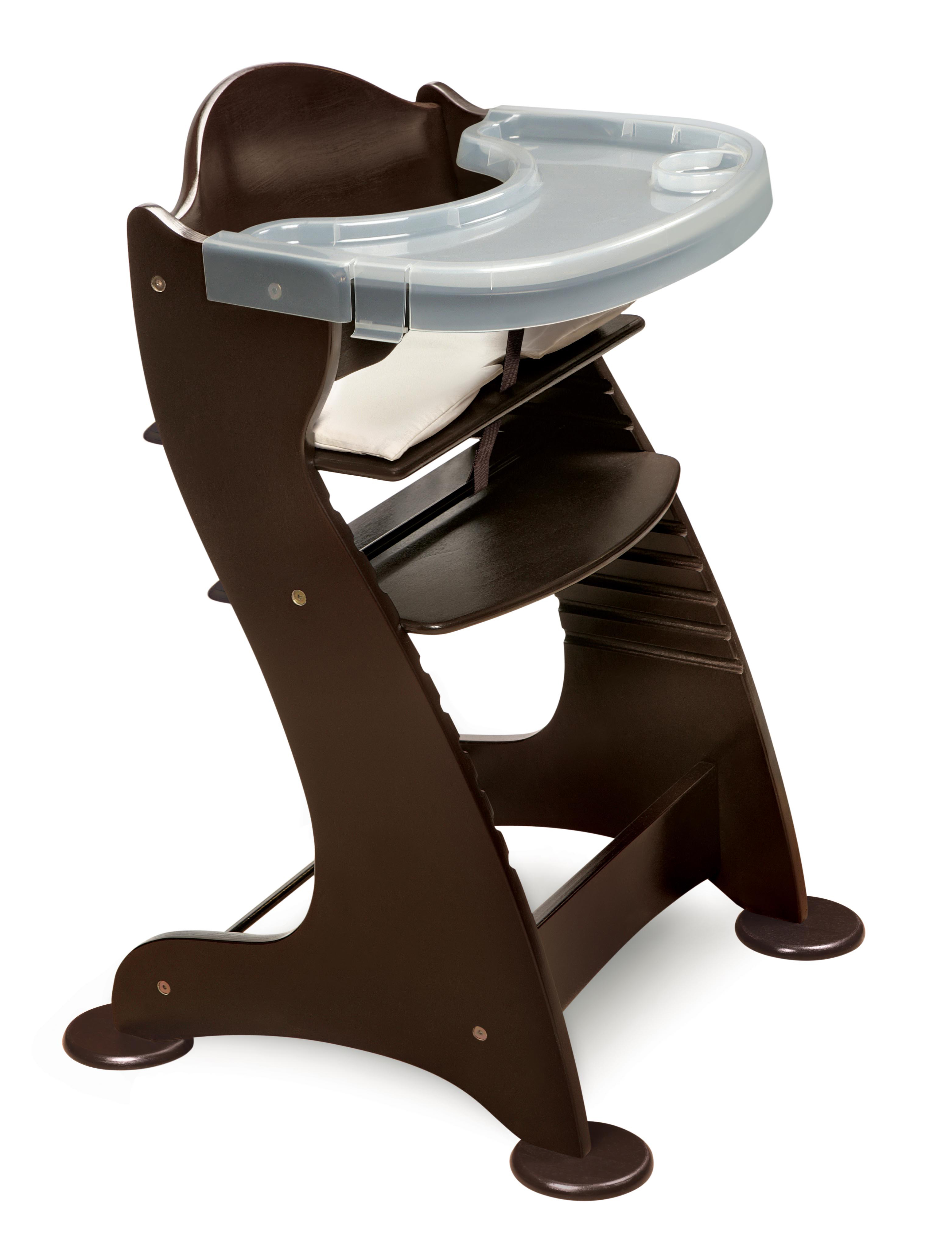Embassy Adjustable Wood High Chair - Espresso