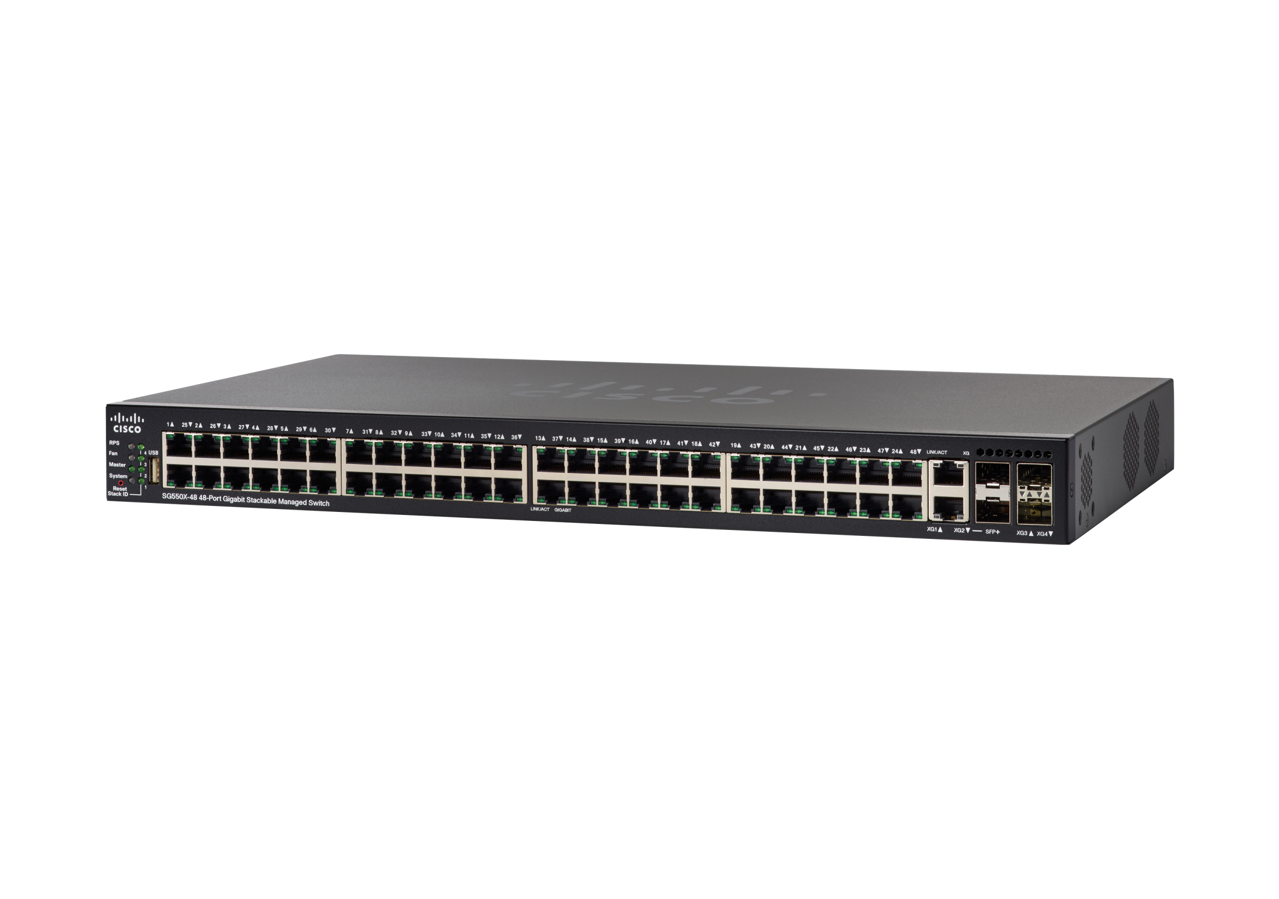 Cisco SG550X-48P 48-Port Gigabit PoE Stackable Managed Switch