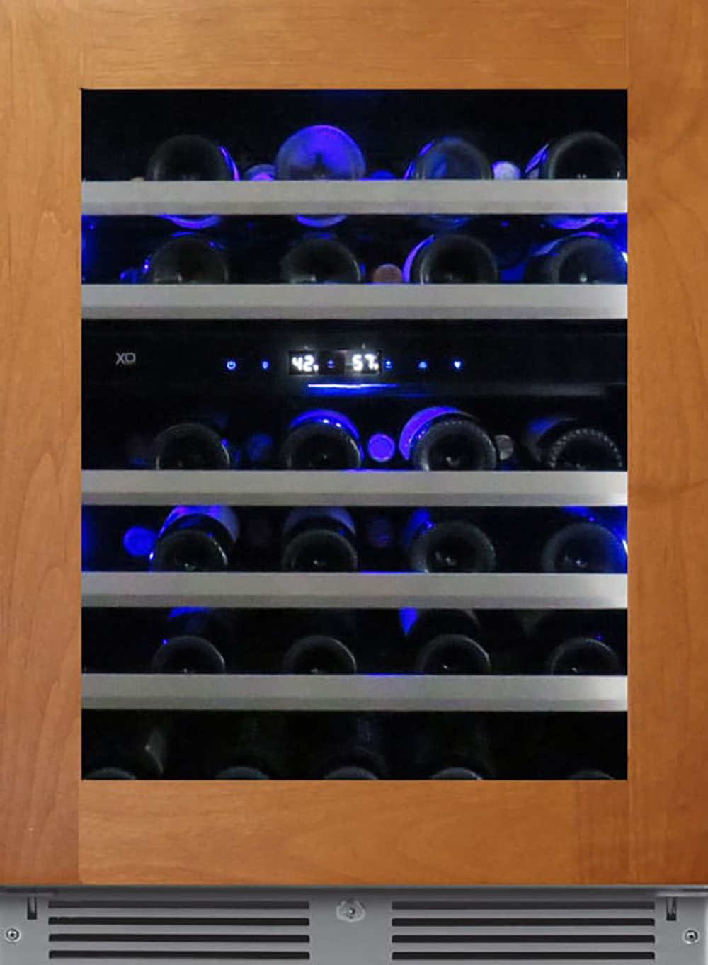 XO Appliances 24 Wine Cooler, Dual Zone with a Panel Ready Glass Door, Right Hinge