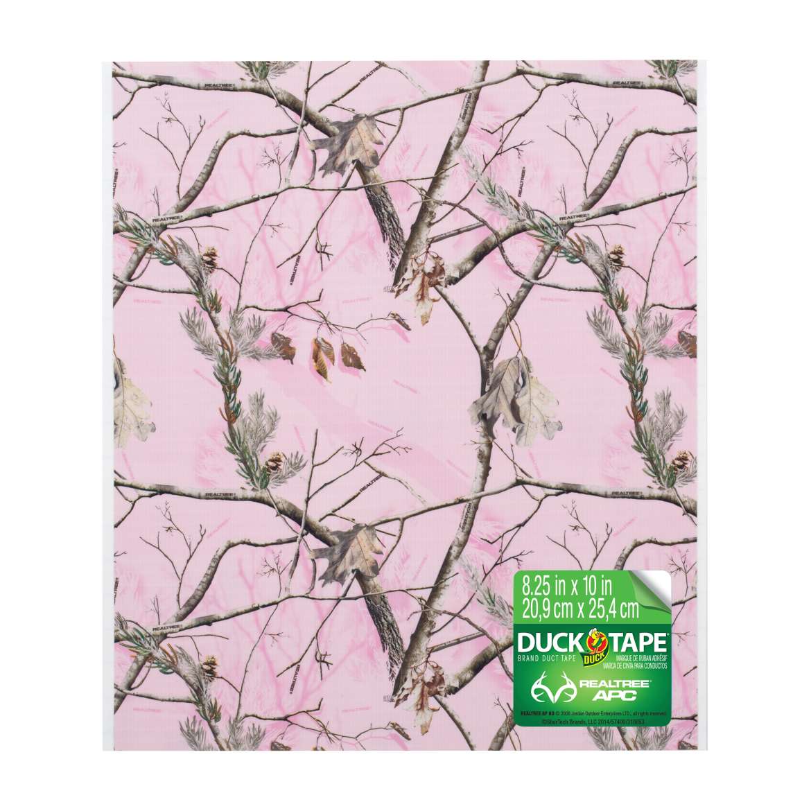 Printed Duck Tape® Sheets - Realtree® Pink Camo, 6 pk, 8.25 in. x 10 in. Image
