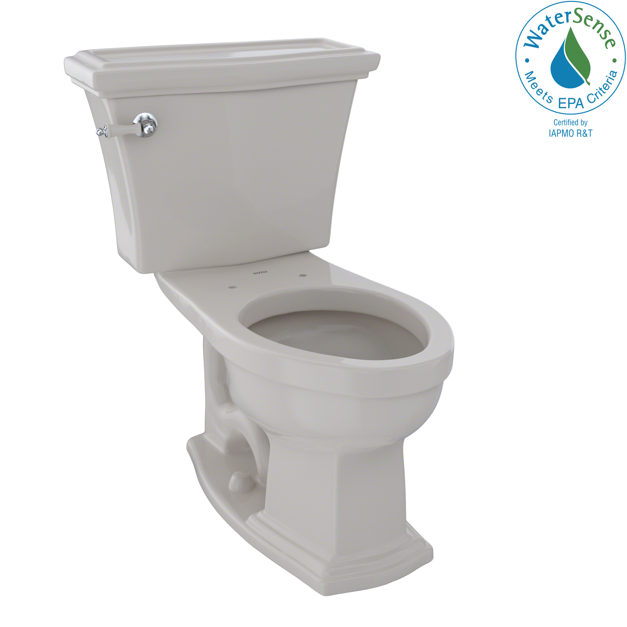 TOTO Eco Clayton Two-Piece Elongated 1.28 GPF Universal Height Toilet, Sedona Beige, Vitreous China, CST784EF#12