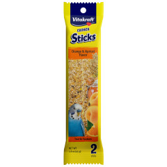 Image of Vitakraft Crunch Sticks Parakeet Treat Orange & Apricot Flvr-2 Sticks