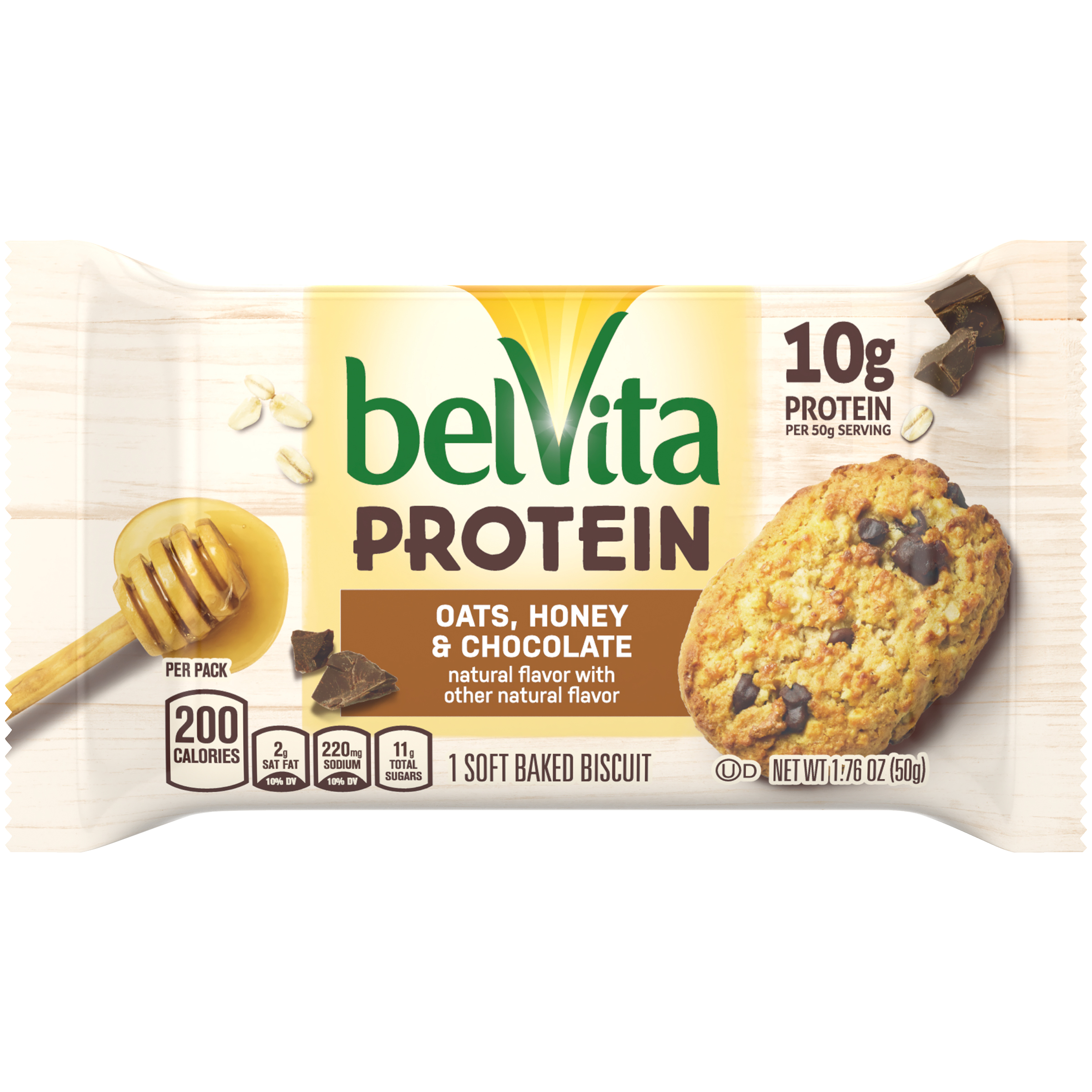 belVita Protein Oats, Honey & Chocolate Breakfast Biscuits 64/1.76OZ