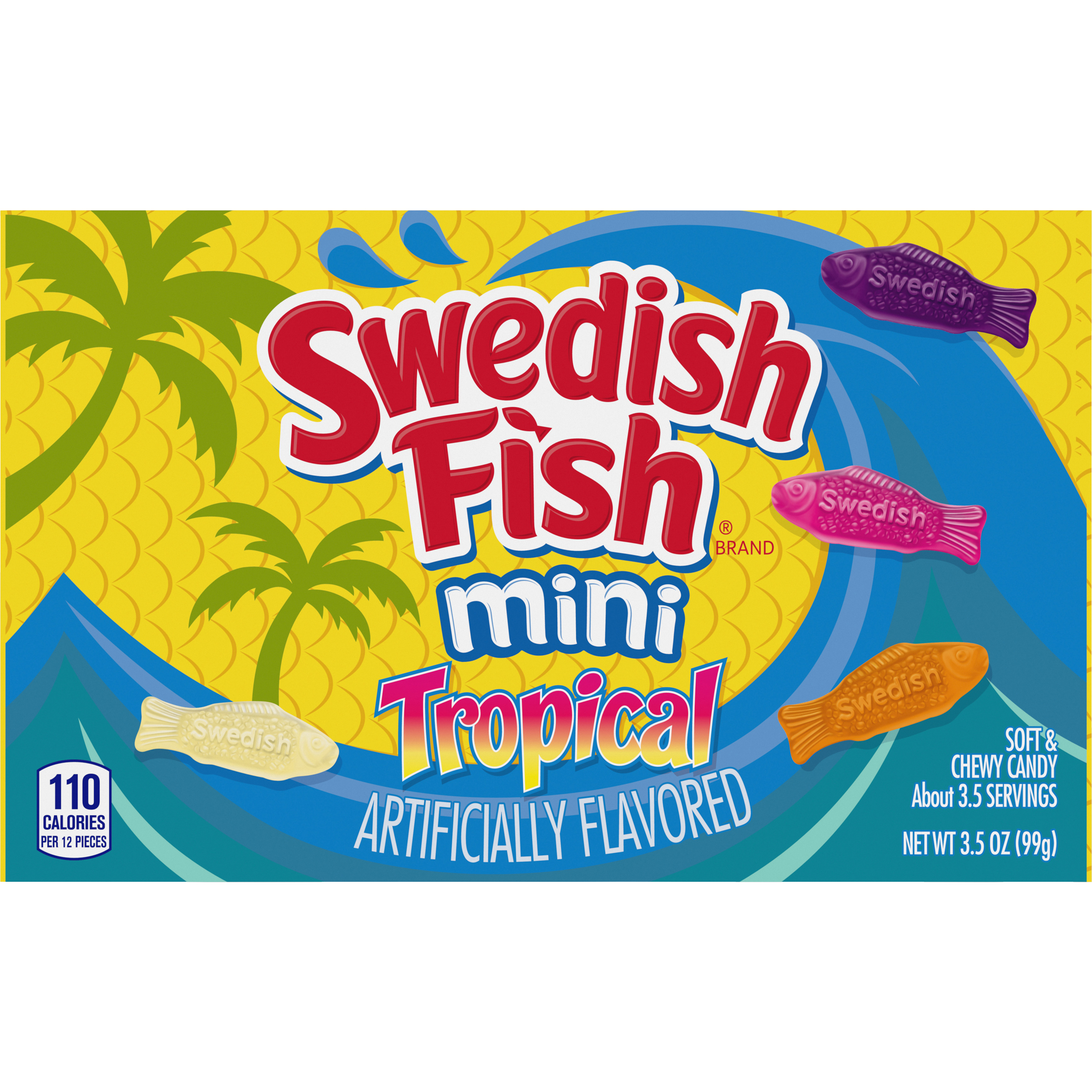 SWEDISH FISH Mini Tropical Soft & Chewy Candy, 3.5 oz-1