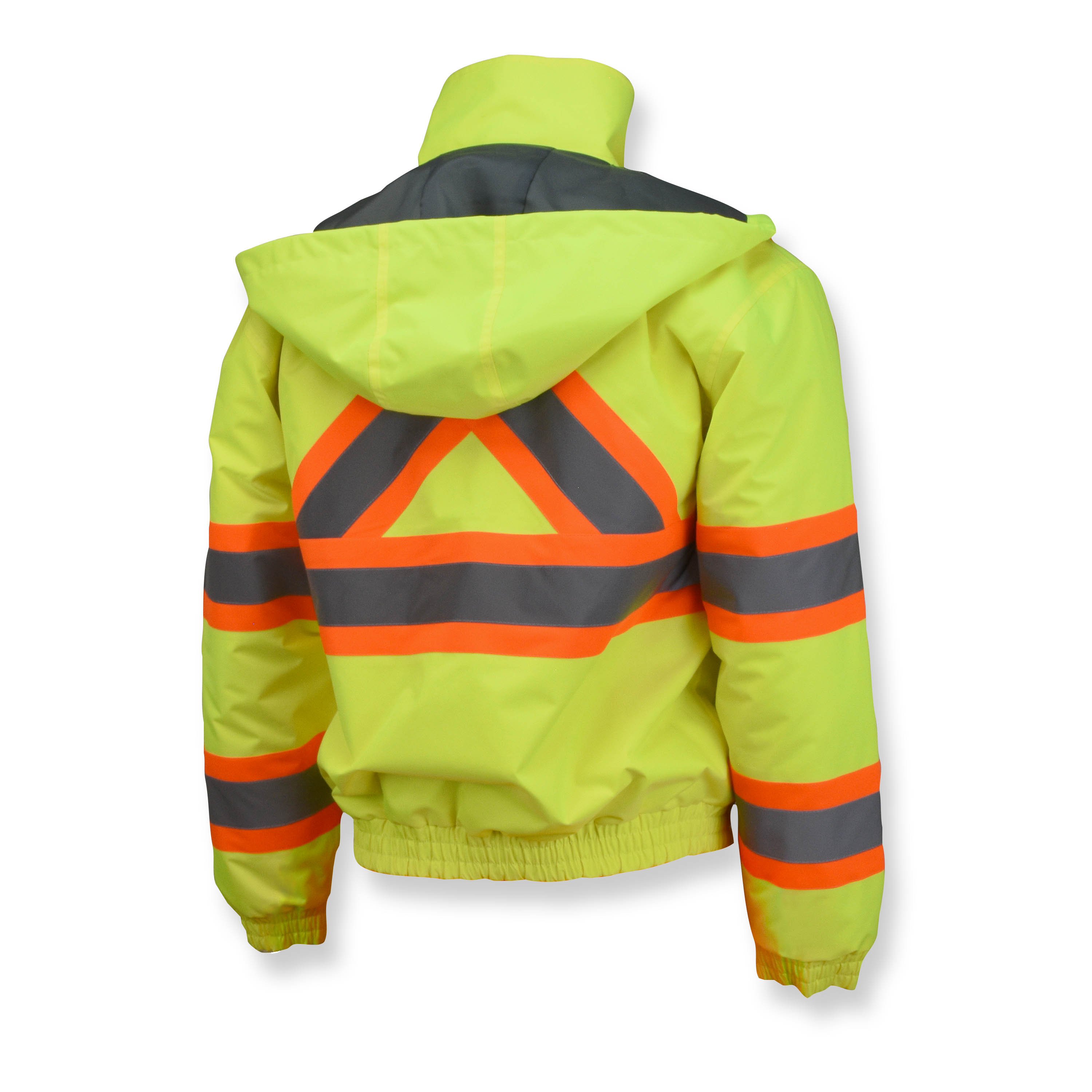 Picture of Radians SJ11QX-3 Class 3 X-Back High Visibility Quilted Bomber Jacket with Hood