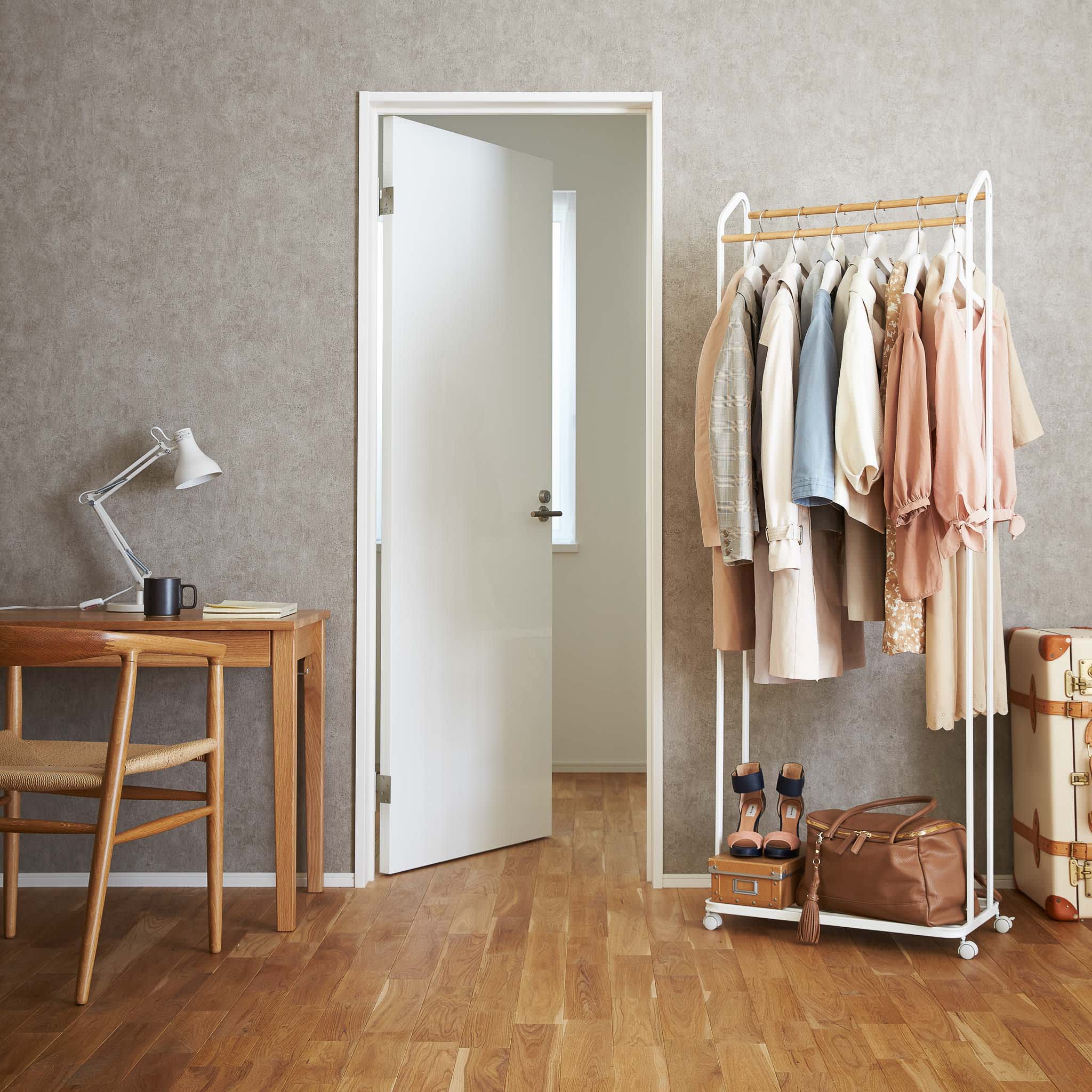 Coat Rack with Casters : Practical Extra Storage