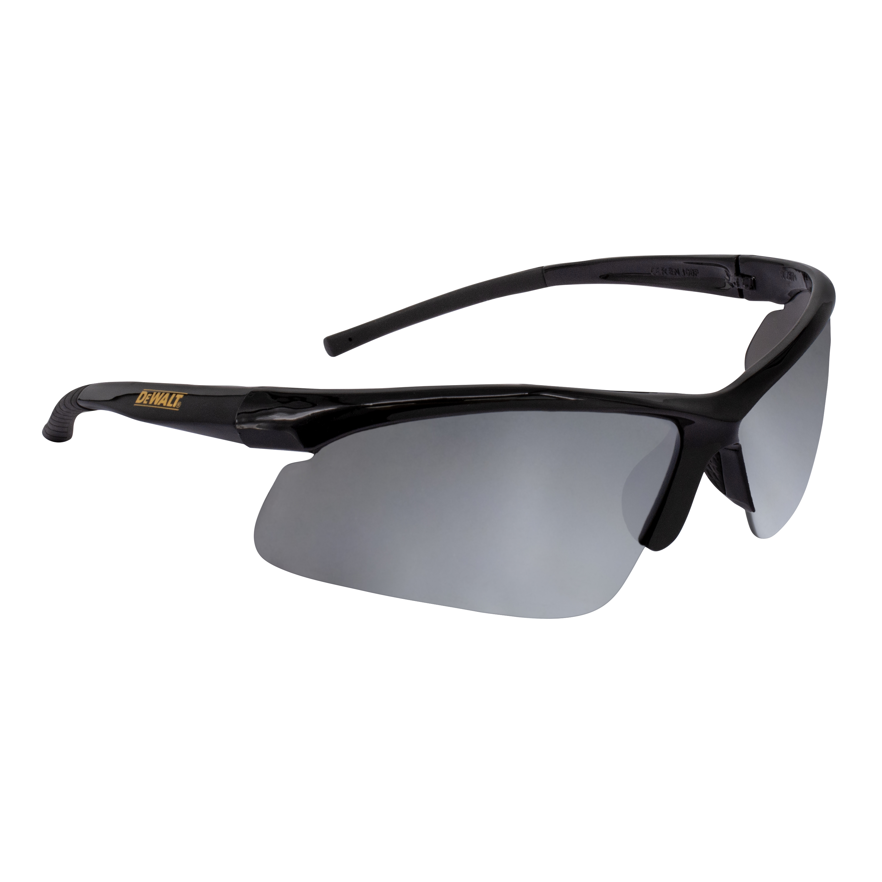 DPG51 Radius Retail Protective Eyewear - Black Frame - Silver Mirror Lens