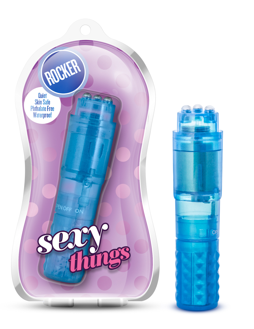 Blush Sexy Things Rocker Blue 4-Inch Vibrating Mini Vibrator