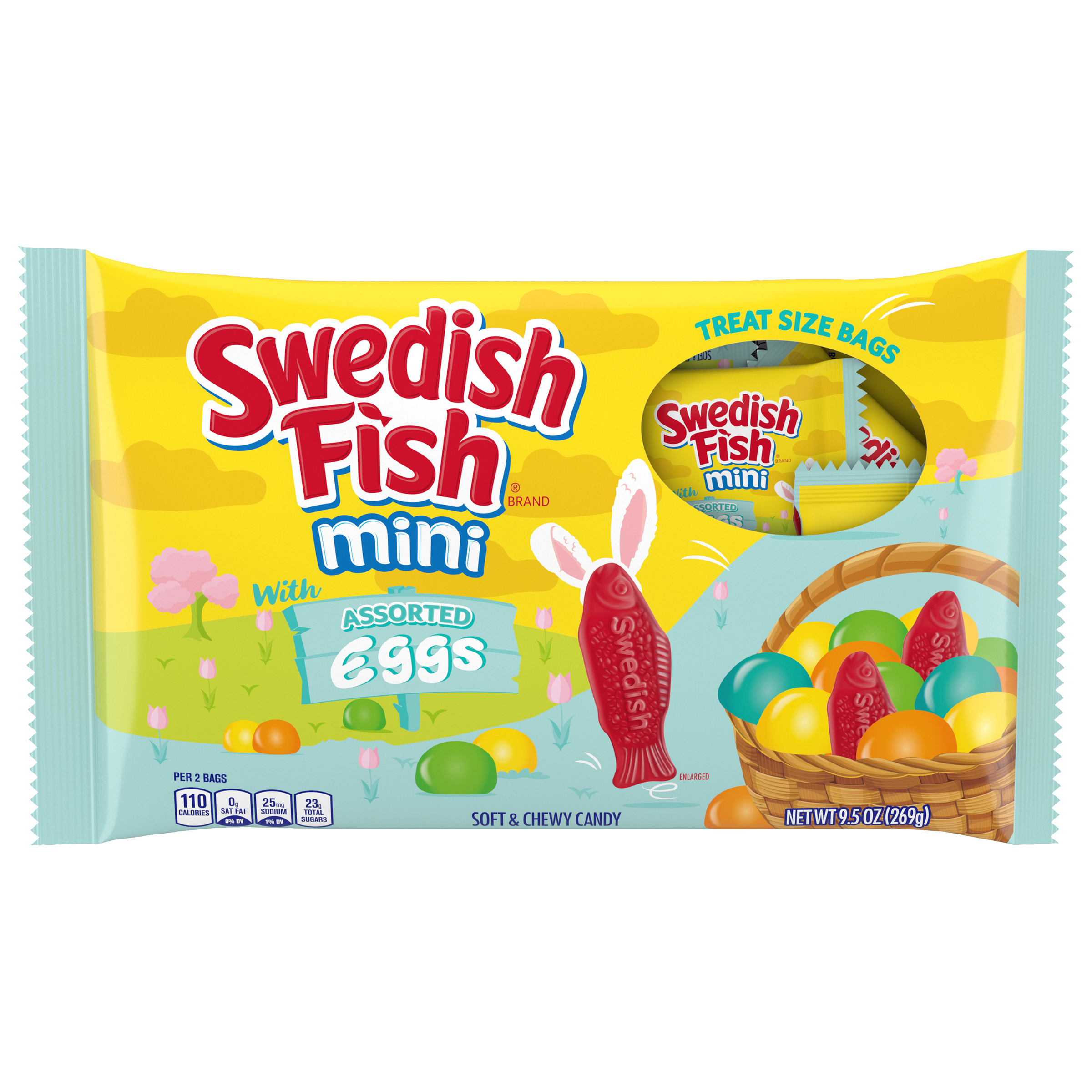 SWEDISH FISH Soft & Chewy Assorted Easter Eggs Easter Candy, 18 Snack Packs