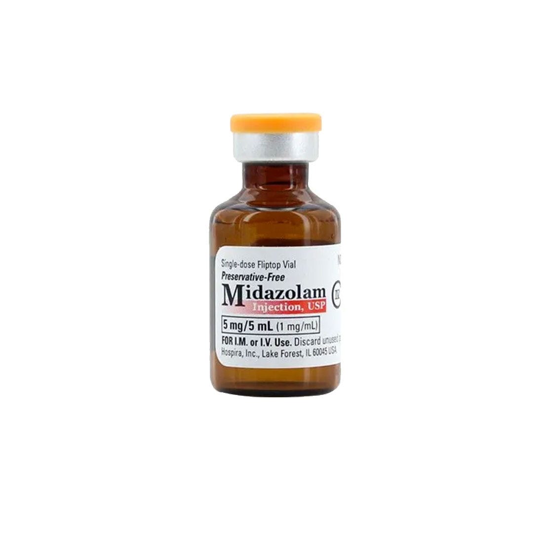 Midazolam 1mg/ml 5ml Single Dose Vial - 10/Box