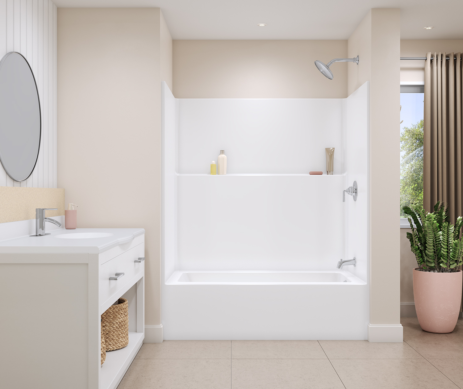 Icon Ts6032 Acrylx Alcove One Piece Tub Shower In view 4