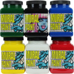 PINT SET MURAL PAINT 6PC PRIMARY COLORS