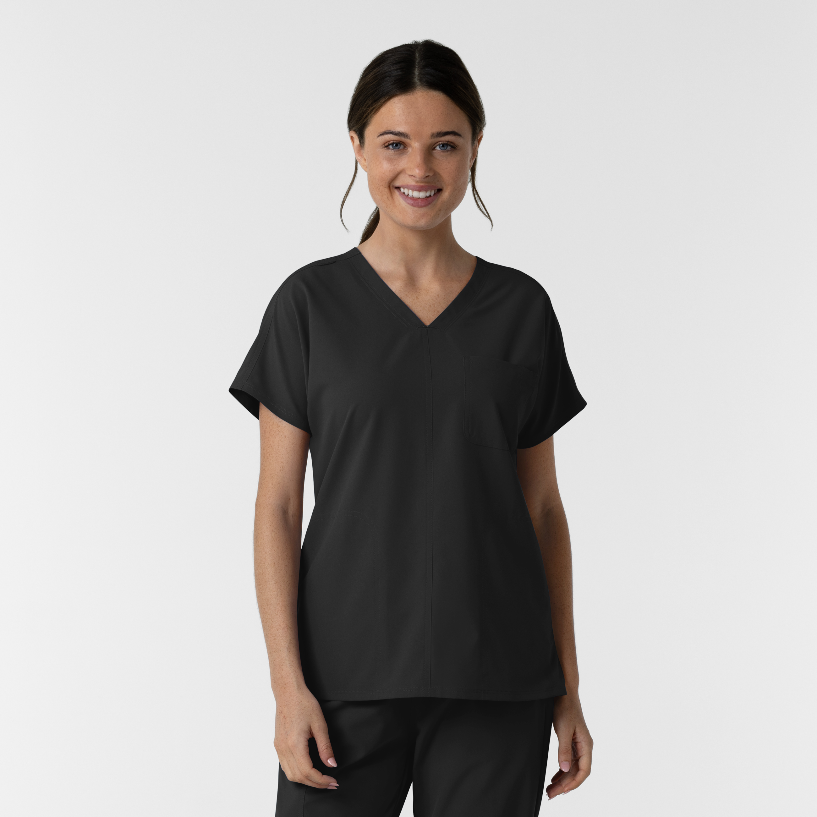 NURTUR Women&#8216;s Drop Shoulder Tunic Scrub Top-Wonder Wink