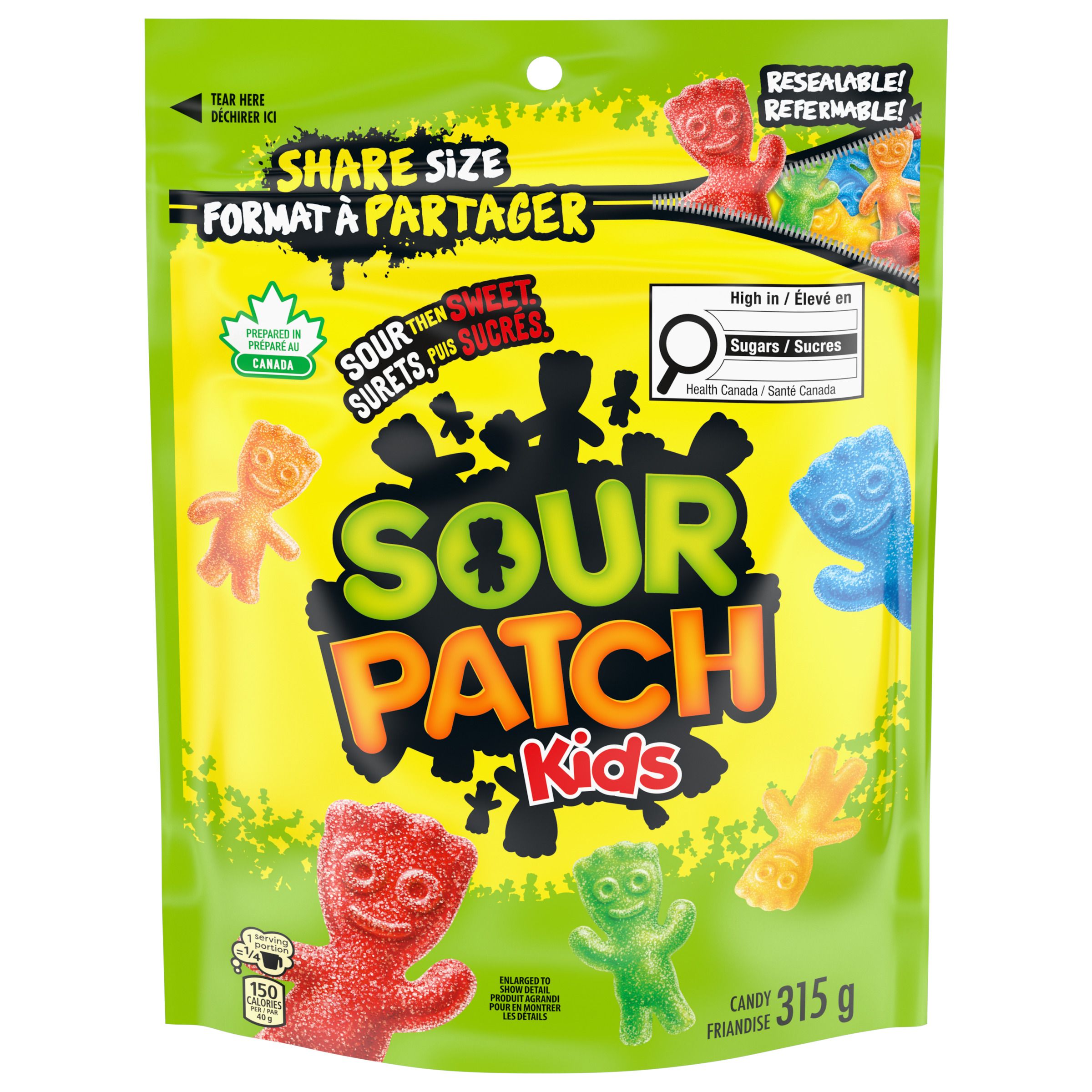 Friandises SOUR PATCH KIDS, surets, puis sucrés 315G-1