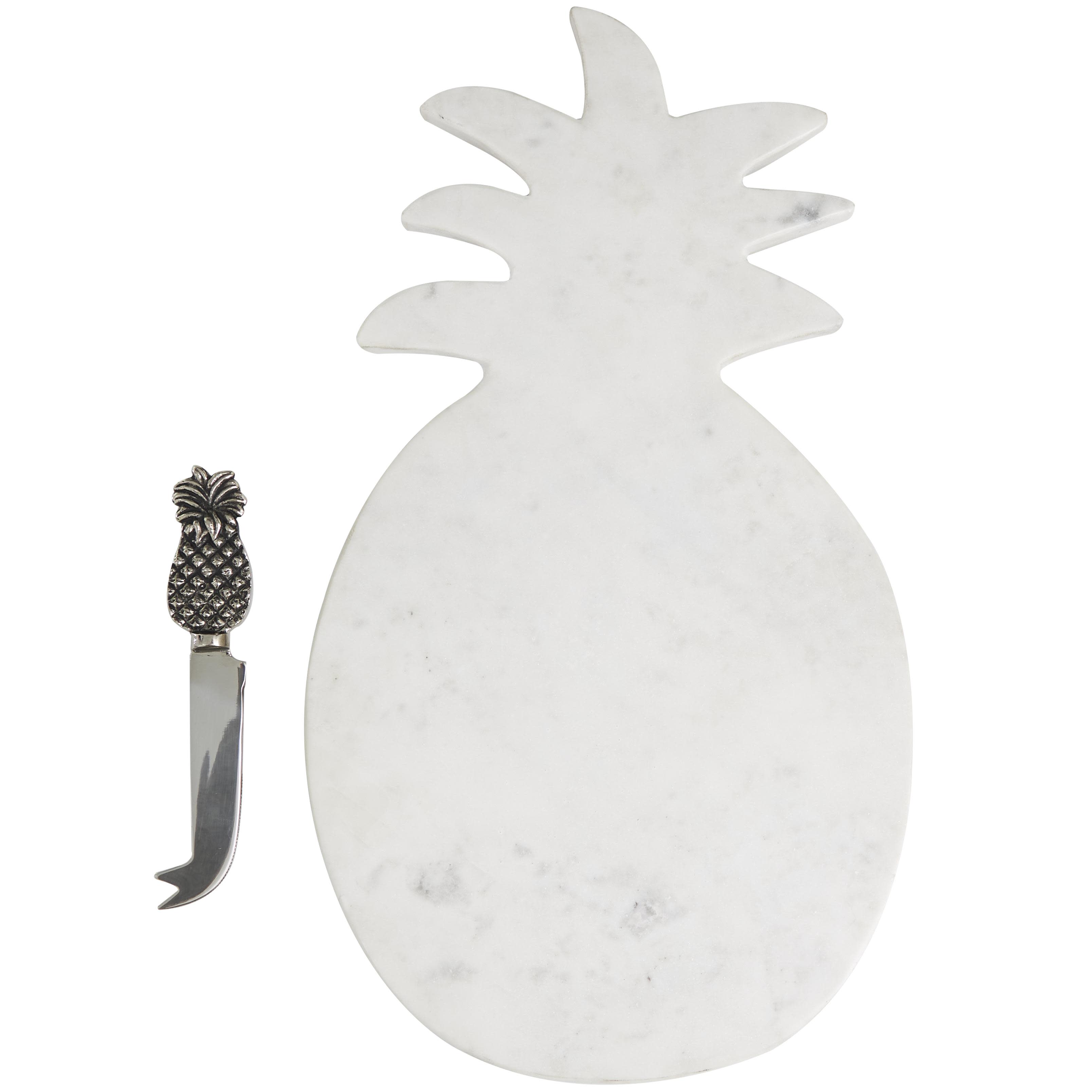 White Marble  Handmade Cutting Board with Matching Cheese Knife, Set of 2 9\", 6\"W !!4 SETS PER BOX!!