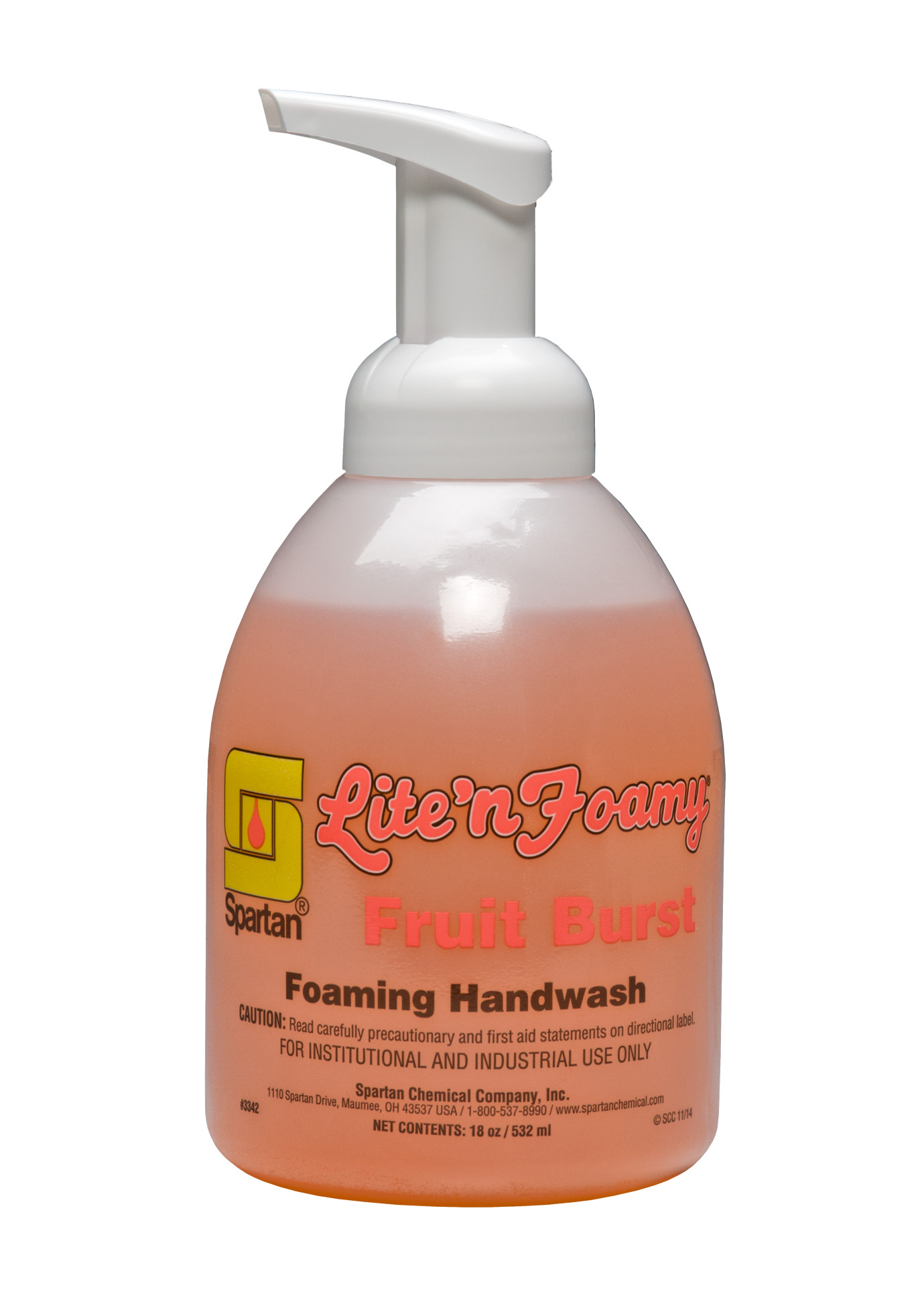 Spartan Chemical Company Lite'n Foamy Fruit Burst Handwash, 6/18oz