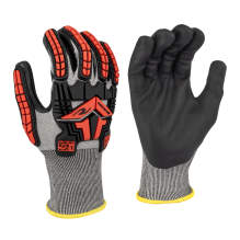 Radians RWG581 Cut Level A8 Foam Nitrile Coated Glove with TPR Impact Protection