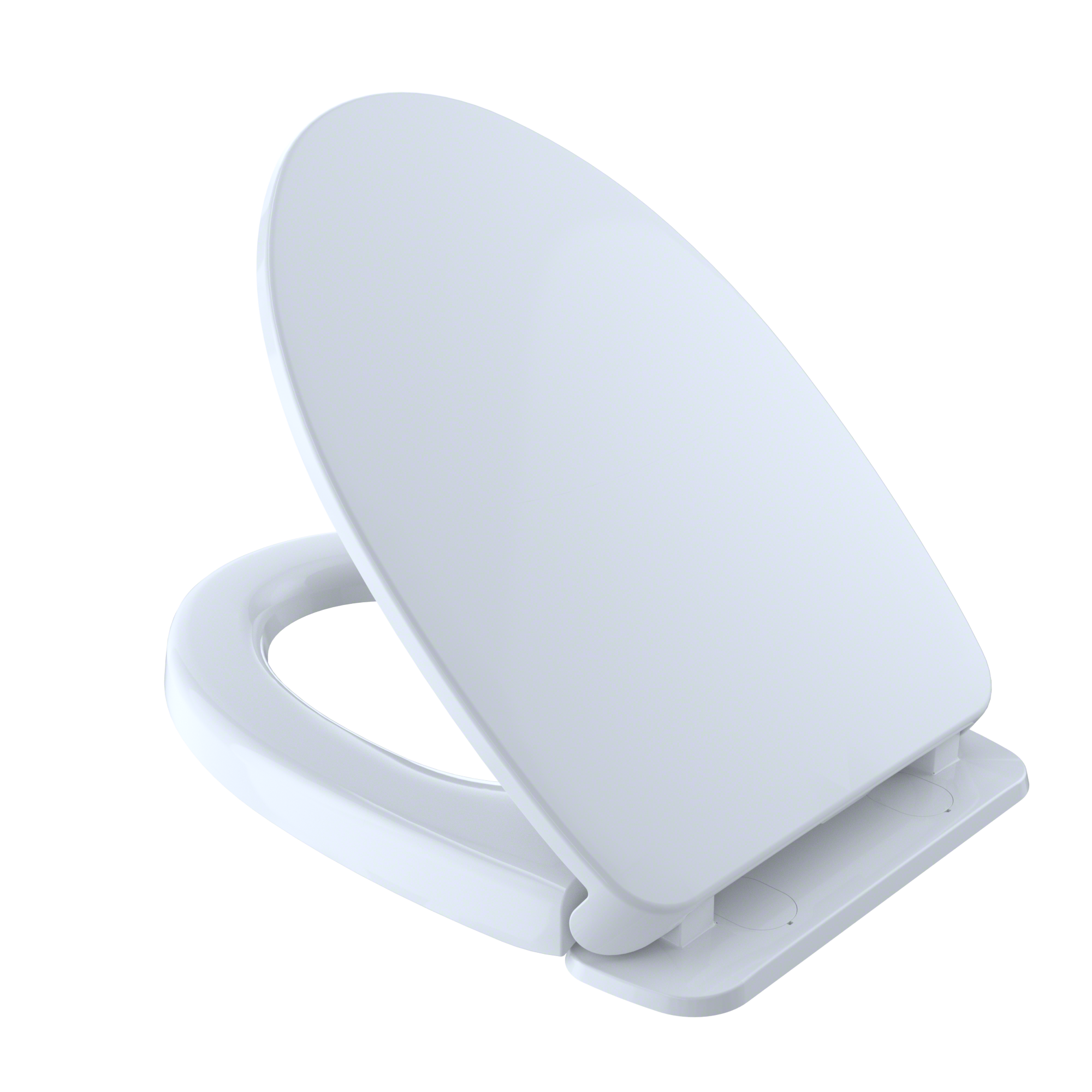 TOTO SoftClose Non Slamming, Slow Close Elongated Toilet Seat and Lid, Cotton White, Plastic, SS124#01