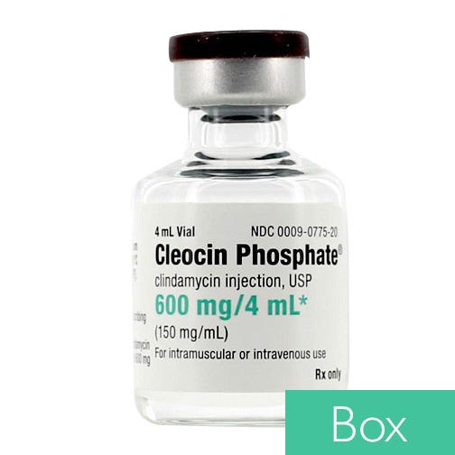 Cleocin Phosphate® 150 mg/ml 4 ml (600 mg/4 ml) Single Dose Vial - 25/Box