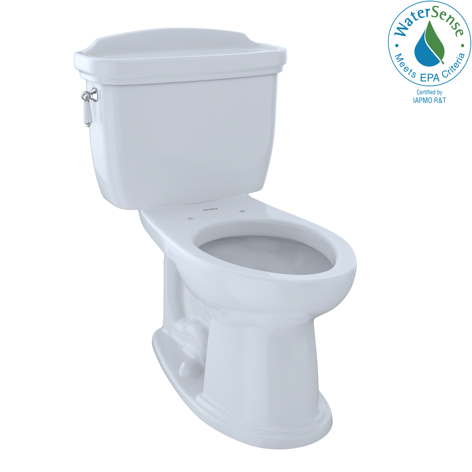 TOTO Eco Dartmouth Two-Piece Elongated 1.28 GPF Universal Height Toilet, Cotton White, Vitreous China, CST754EF#01