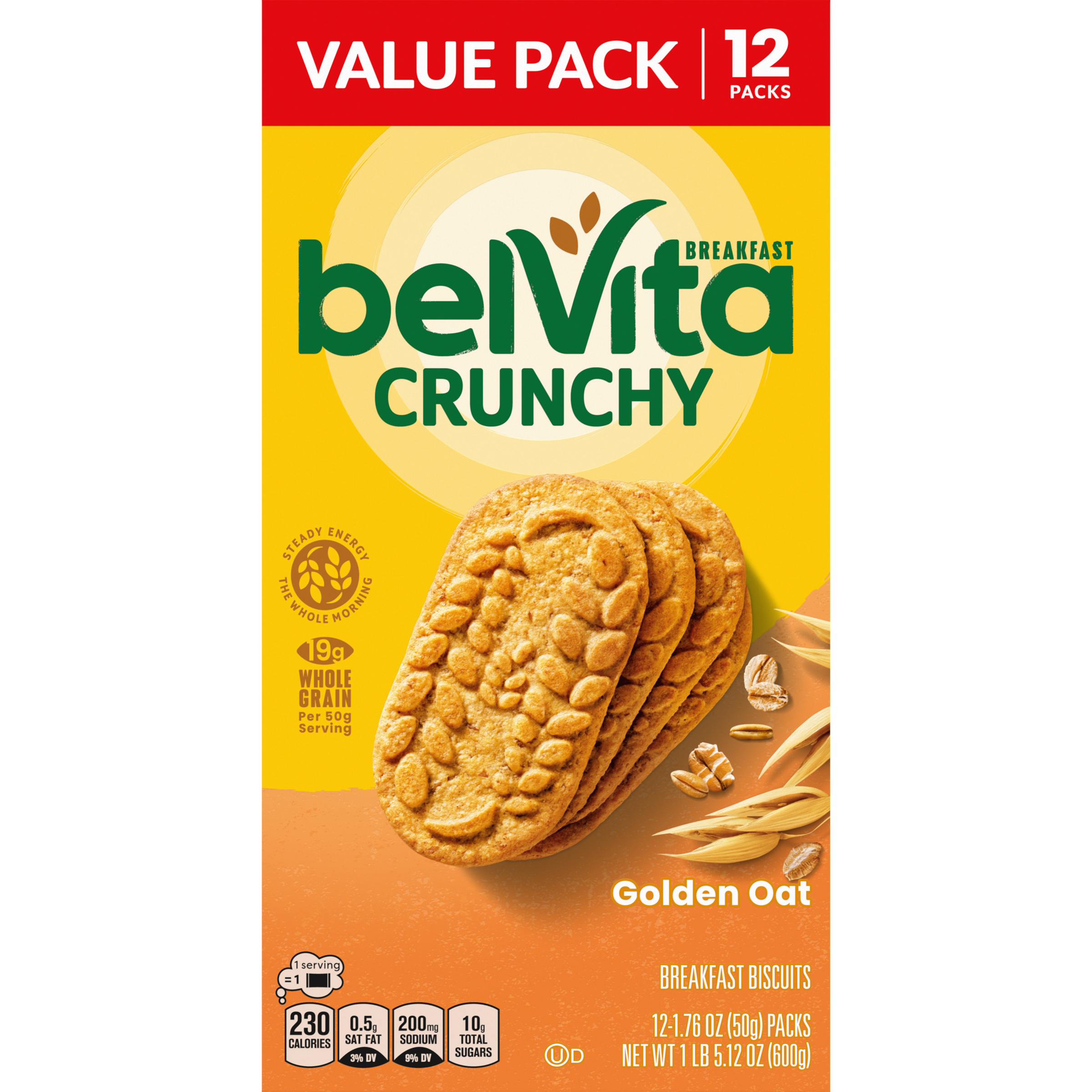 BELVITA Crunchy Golden Oat Breakfast Biscuits 21.12 OZ-thumbnail-2