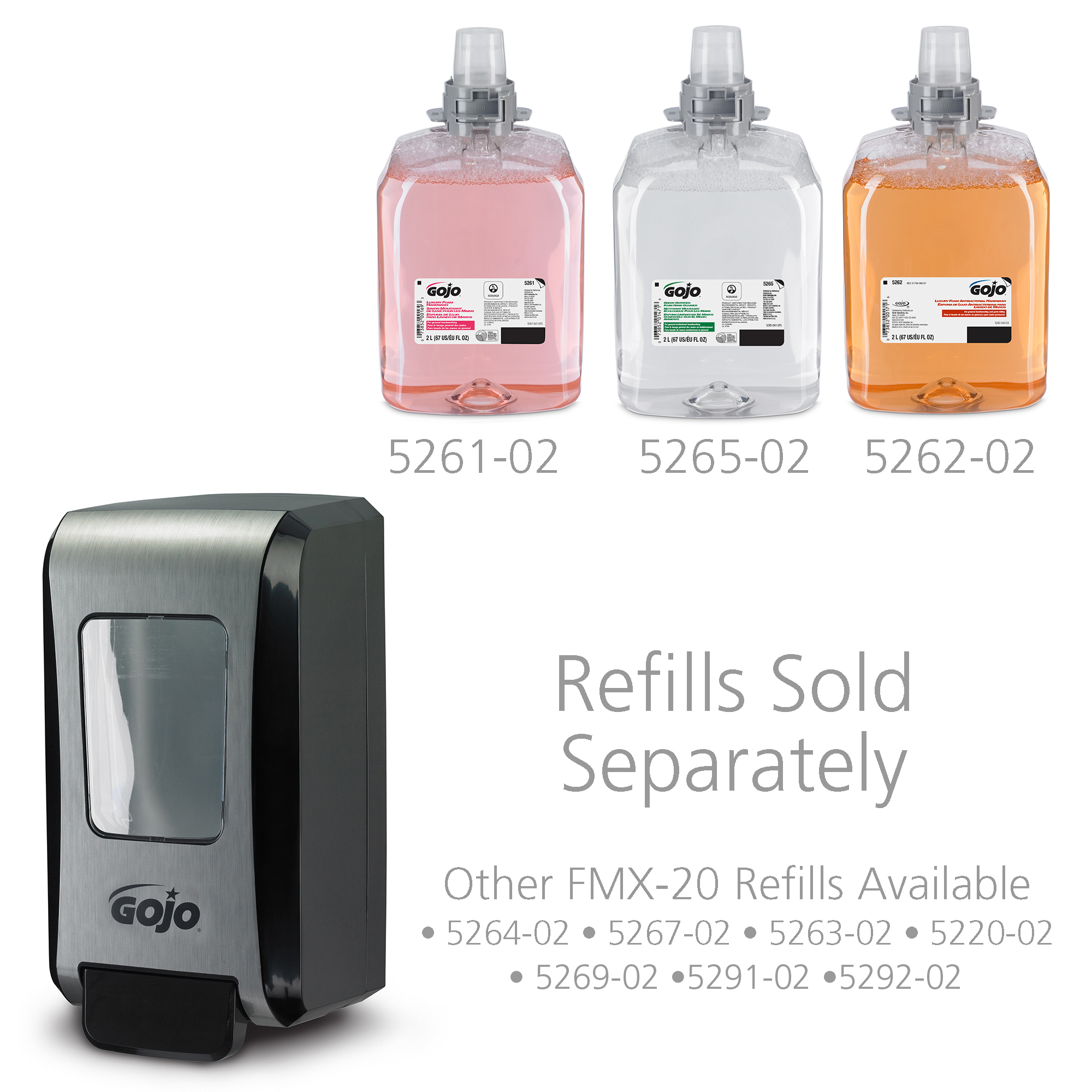 Picture of Fmx-20 Soap Dispenser, 2000 Ml, 6 1/2 X 4 7/10 X 11 7/10, Black/chrome, 6/carton