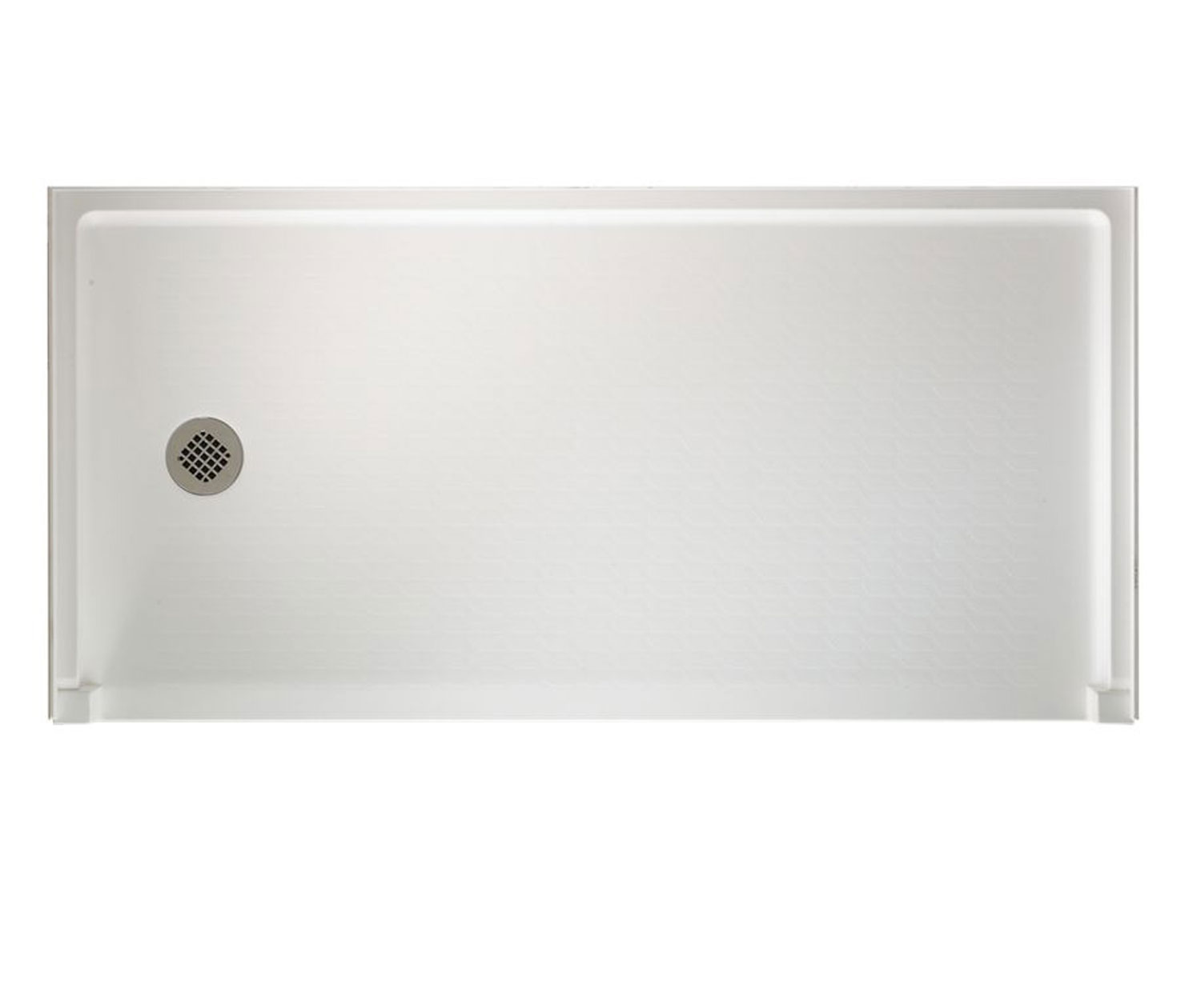 FBF-3060LM/RM 30 x 60 Veritek Alcove Shower Pan with Right Hand Drain in White