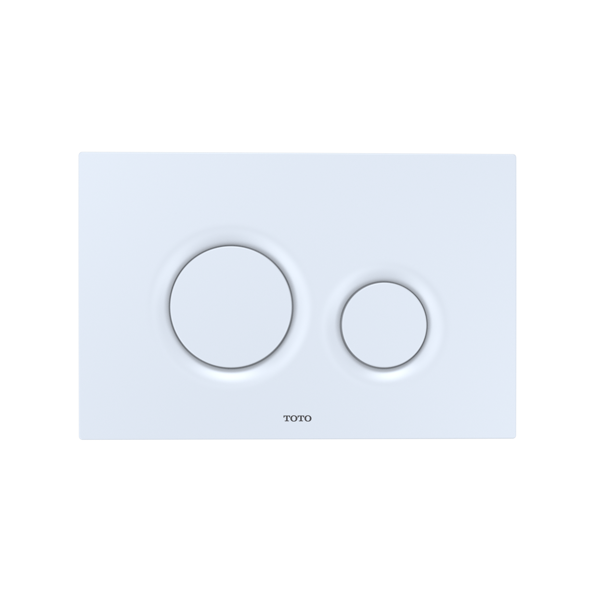 TOTO Dual Flush Round Push Button Plate for Select DuoFit In-Wall Tank Unit, White Matte, Plastic, YT930#WH