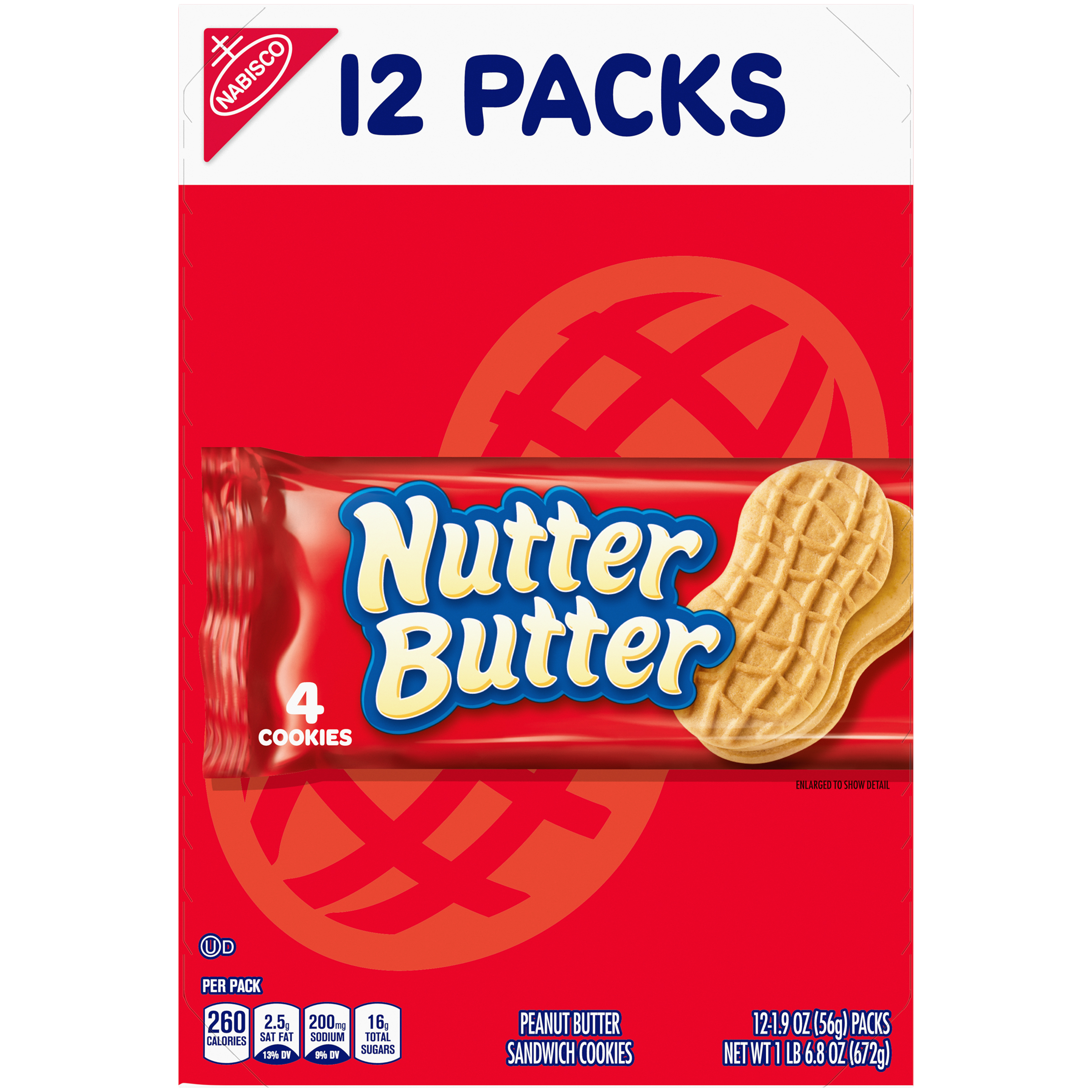 Nutter Butter Peanut Butter Sandwich Cookies, 12 Snack Packs (4 Cookies Per Pack)-thumbnail-4