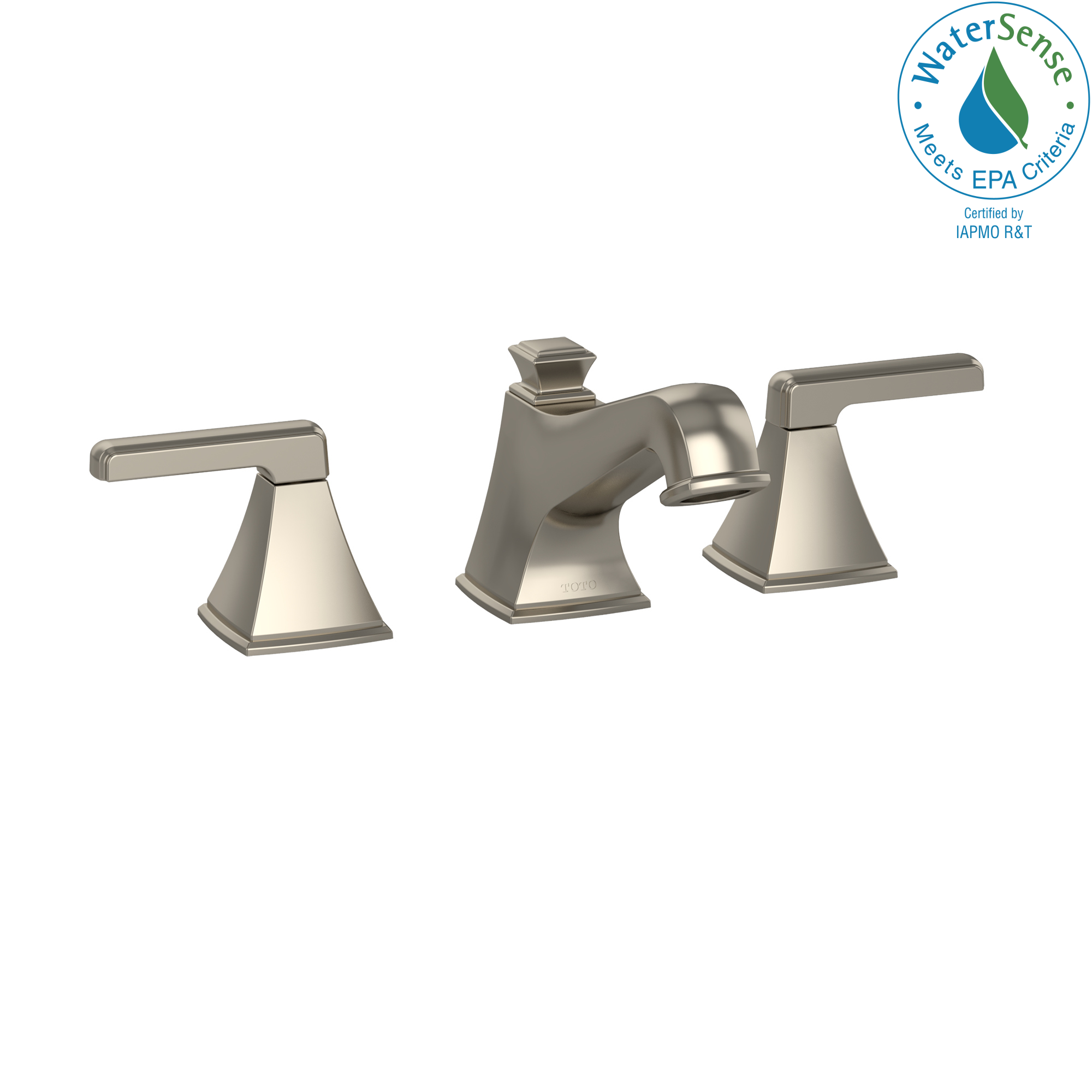 TOTO Connelly Two Handle Widespread 1.2 GPM Bathroom Sink Faucet, Brushed Nickel, Brass, TL221DD12#BN