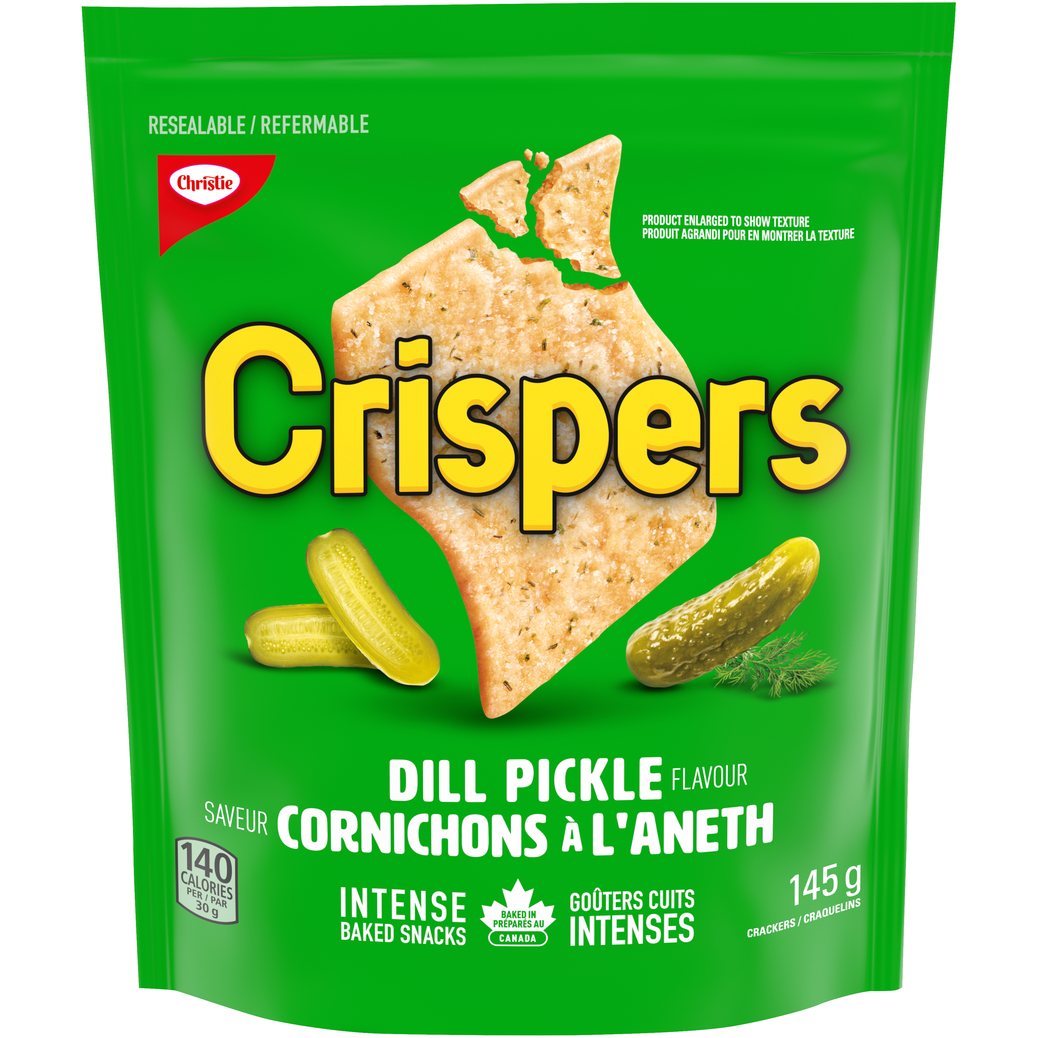 Crispers Dill Pickle Crackers 145 G