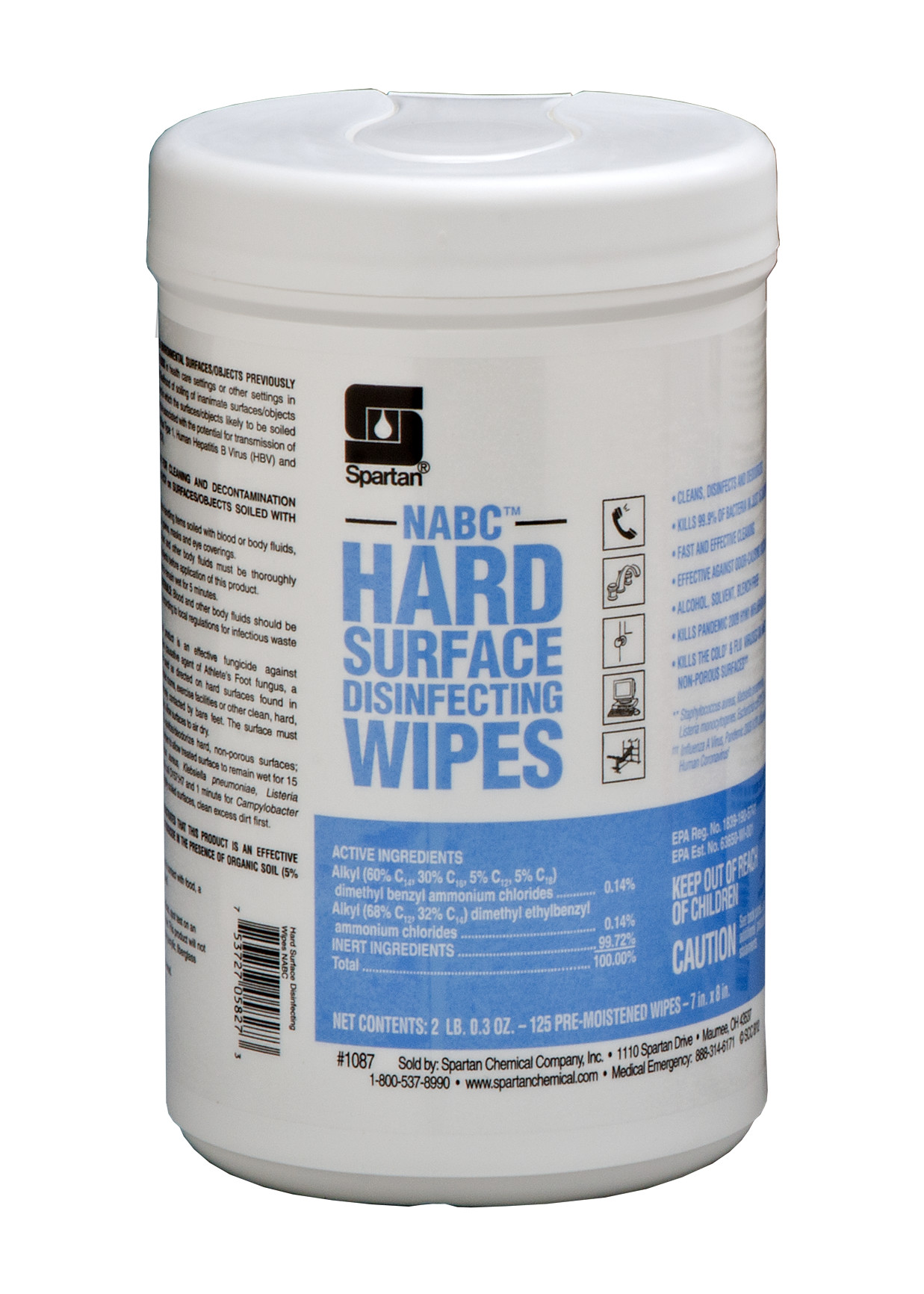 NABC+Hard+Surface+Disinfecting+Wipes+%7B125+wipes+%286+per+case%29%7D