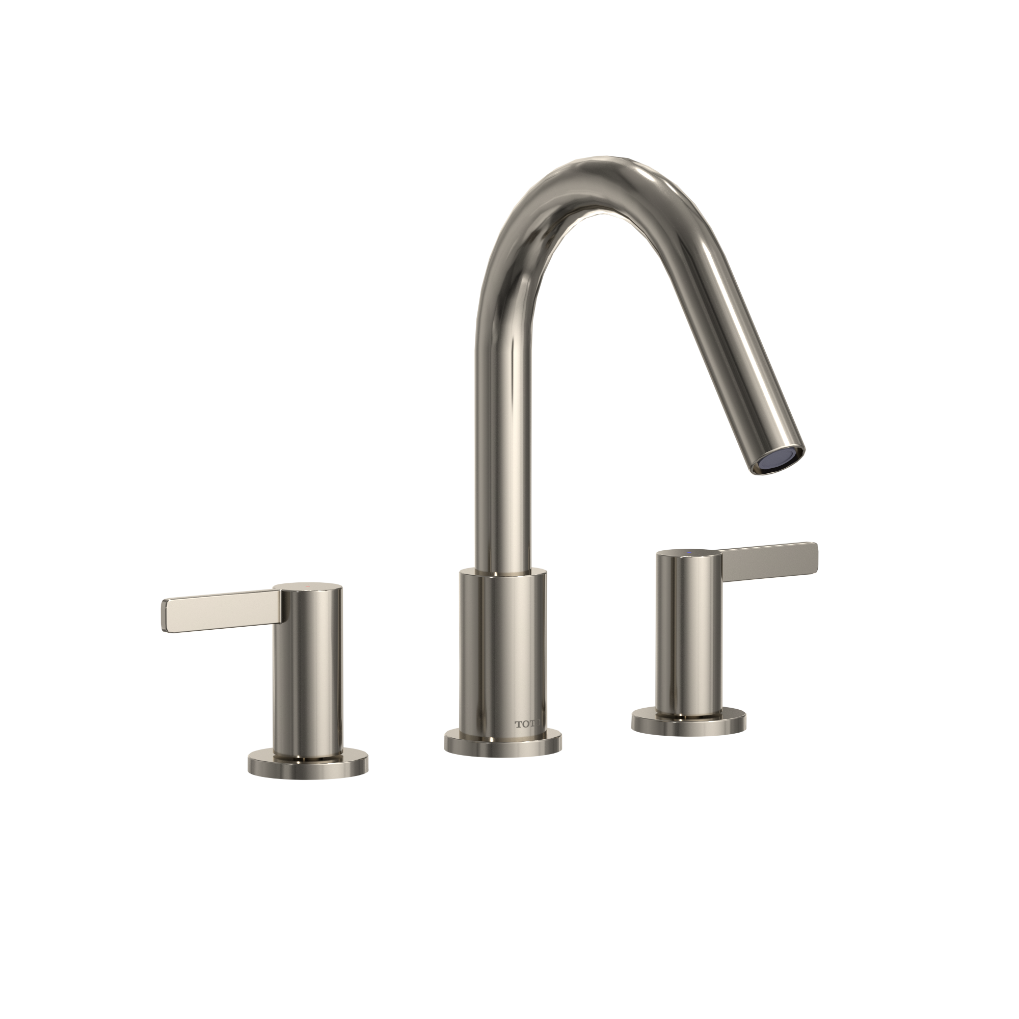 TOTO GF Two Lever Handle Deck-Mount Roman Tub Filler Trim, Polished Nickel, Brass, TBG11201UA#PN