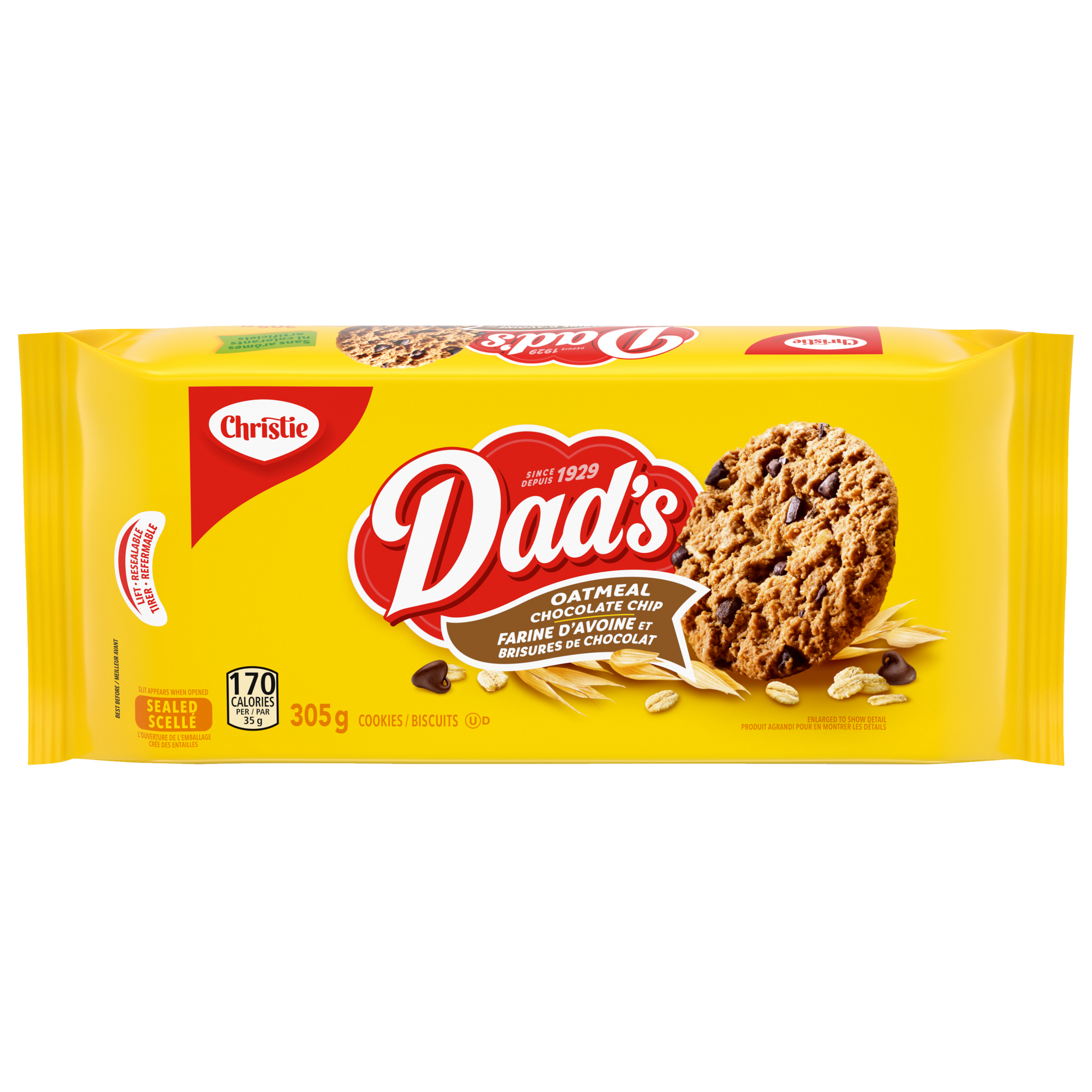 Dads, Oatmeal Chocolate Chip Cookies, 305 g-1